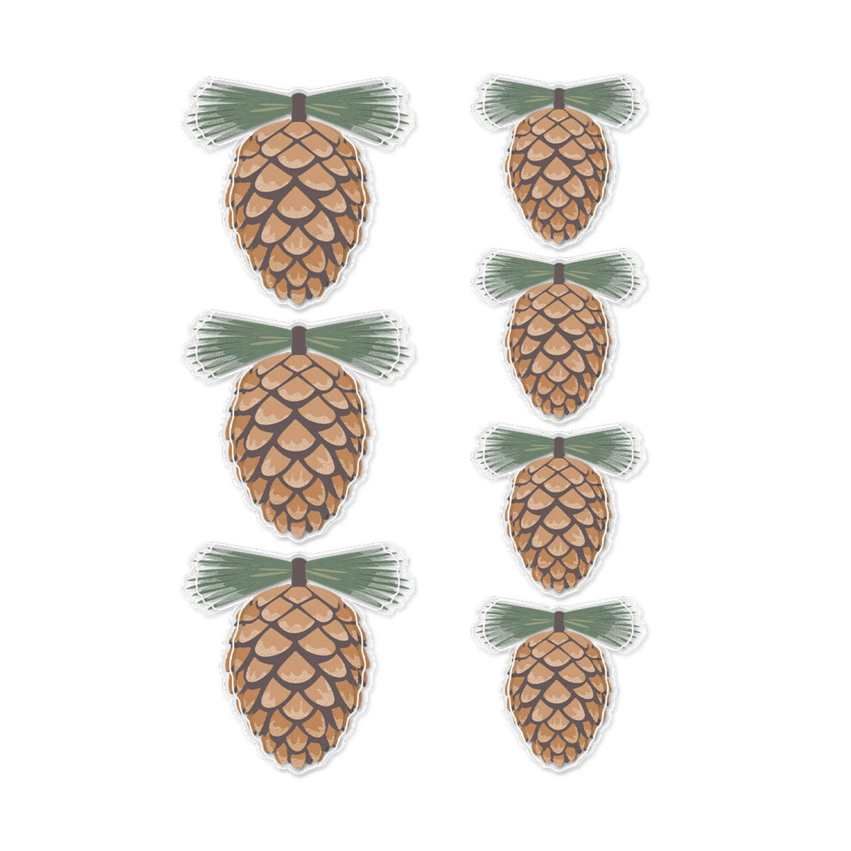Spellbinders - Sleigh Bells Ring - Dimensional Acetate Stickers Pinecones by Rosie's Studio