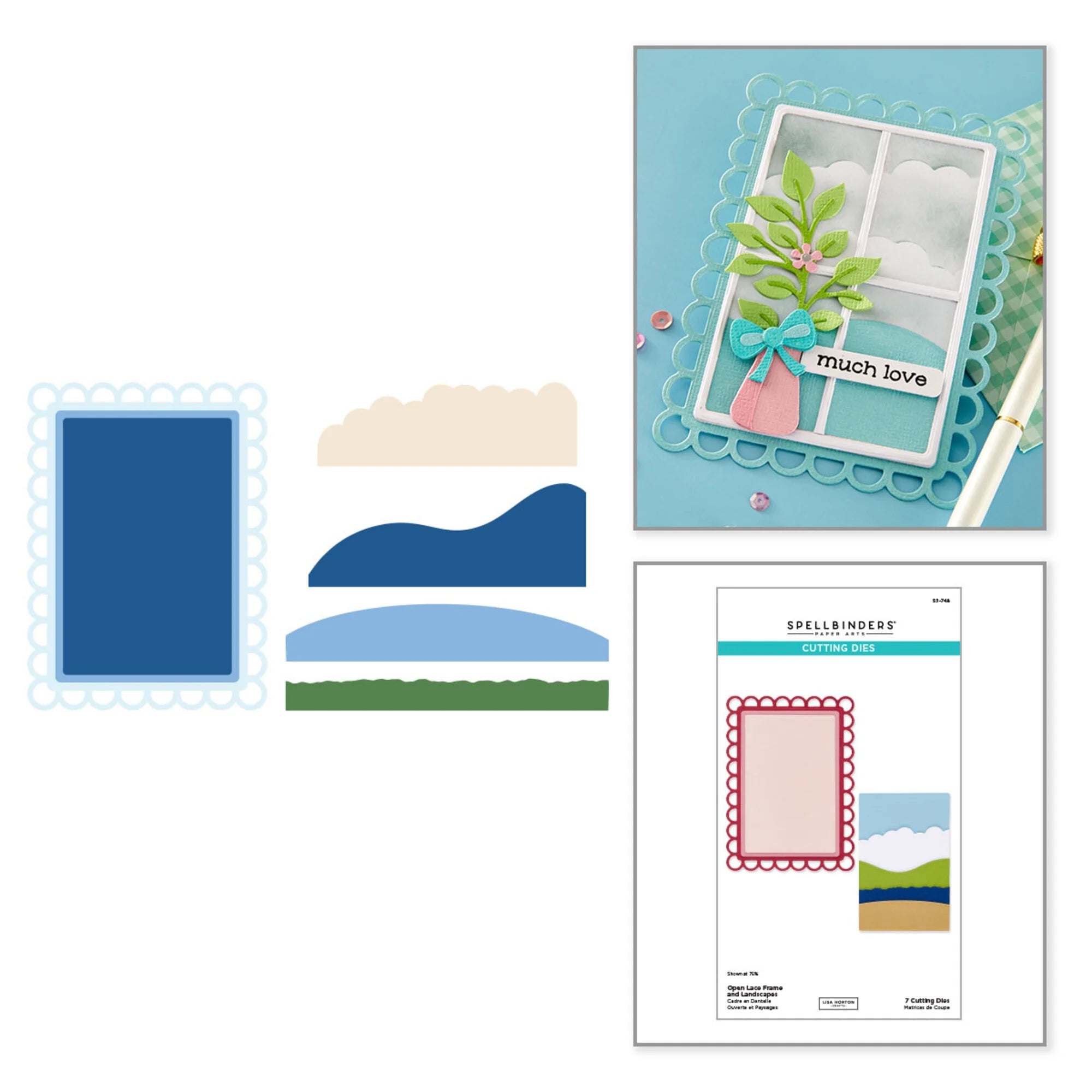 Spellbinders - Dies - Open Lace Frame and Landscape