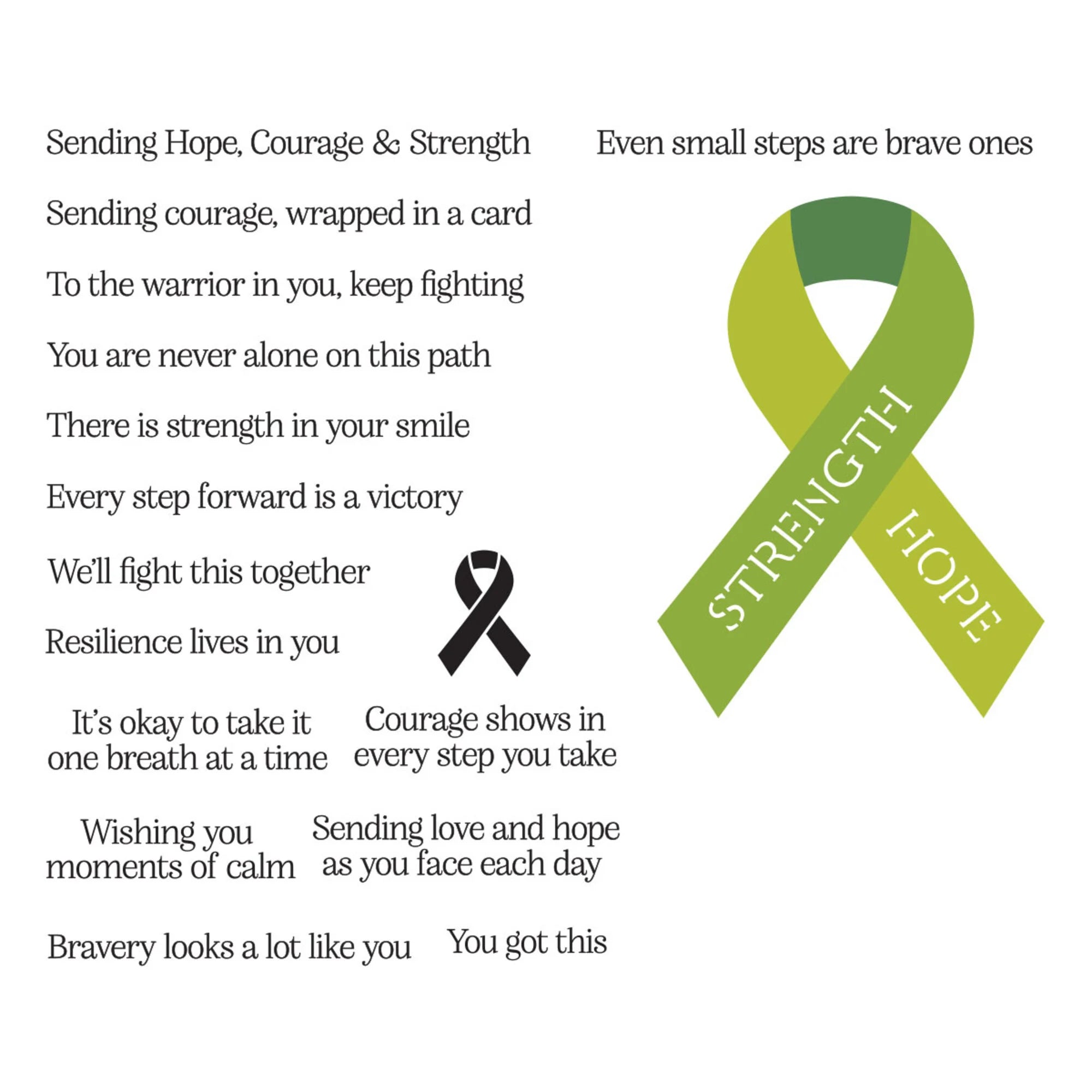 Spellbinders - Stamp & Die set - Awareness Ribbon and Sentiment