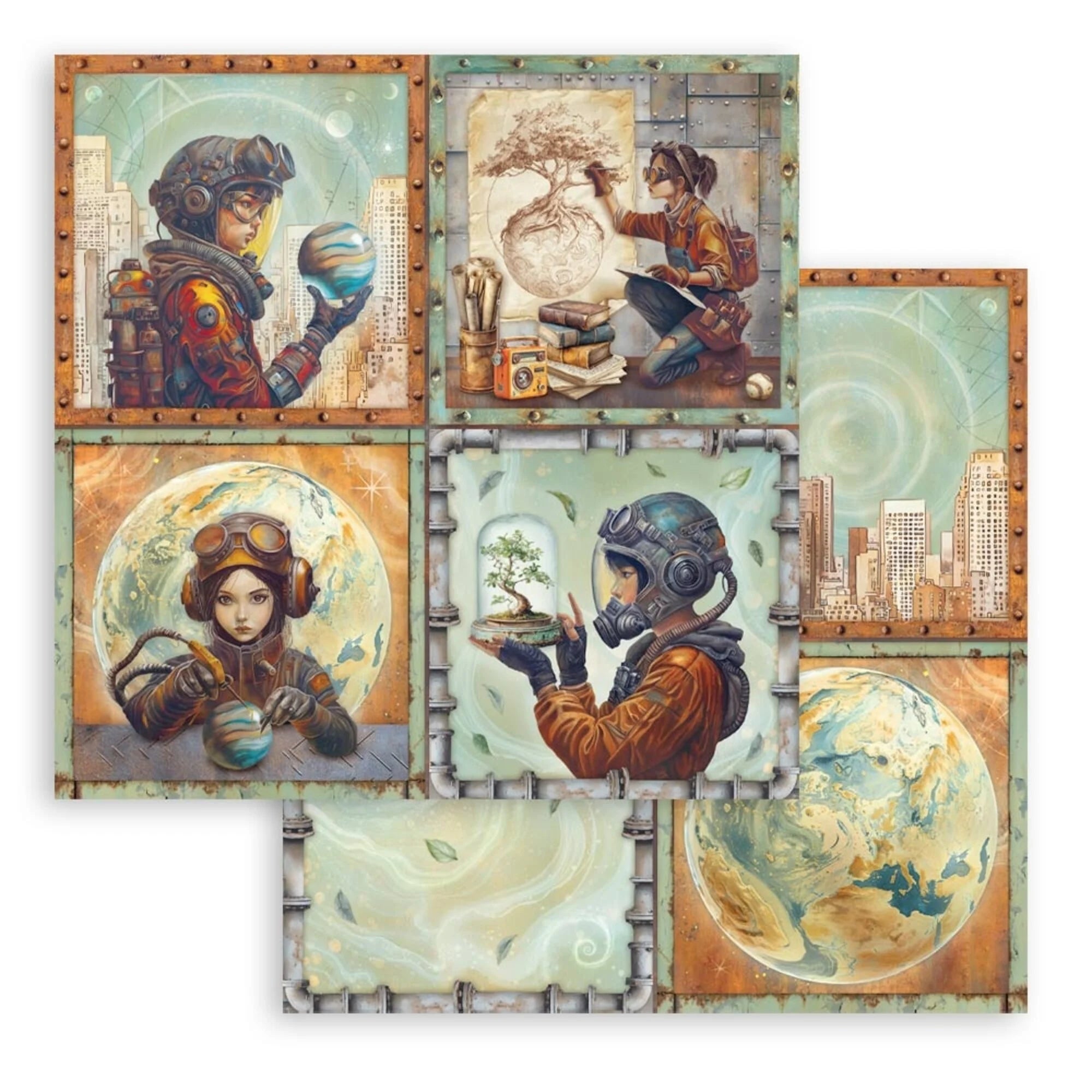 Stamperia - A New Beginning - Paper Pad - 8 x 8" (10 sheets