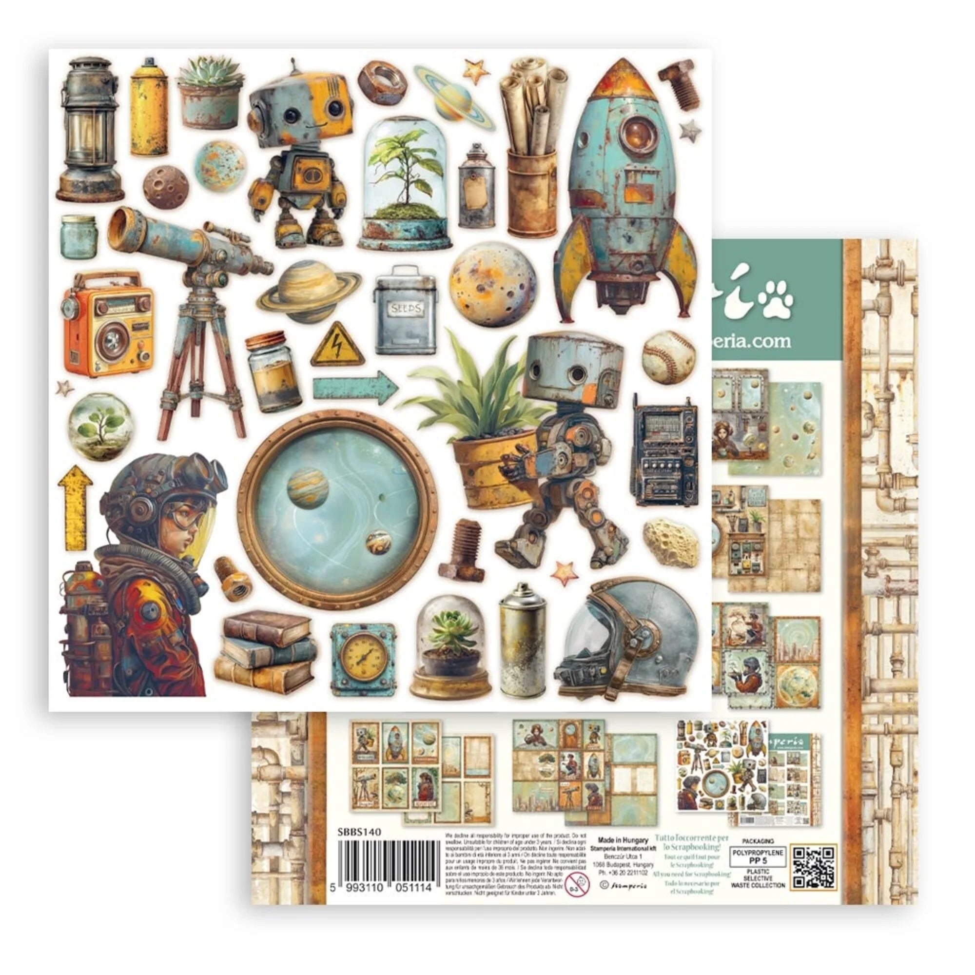 Stamperia - A New Beginning - Paper Pad - 8 x 8" (10 sheets
