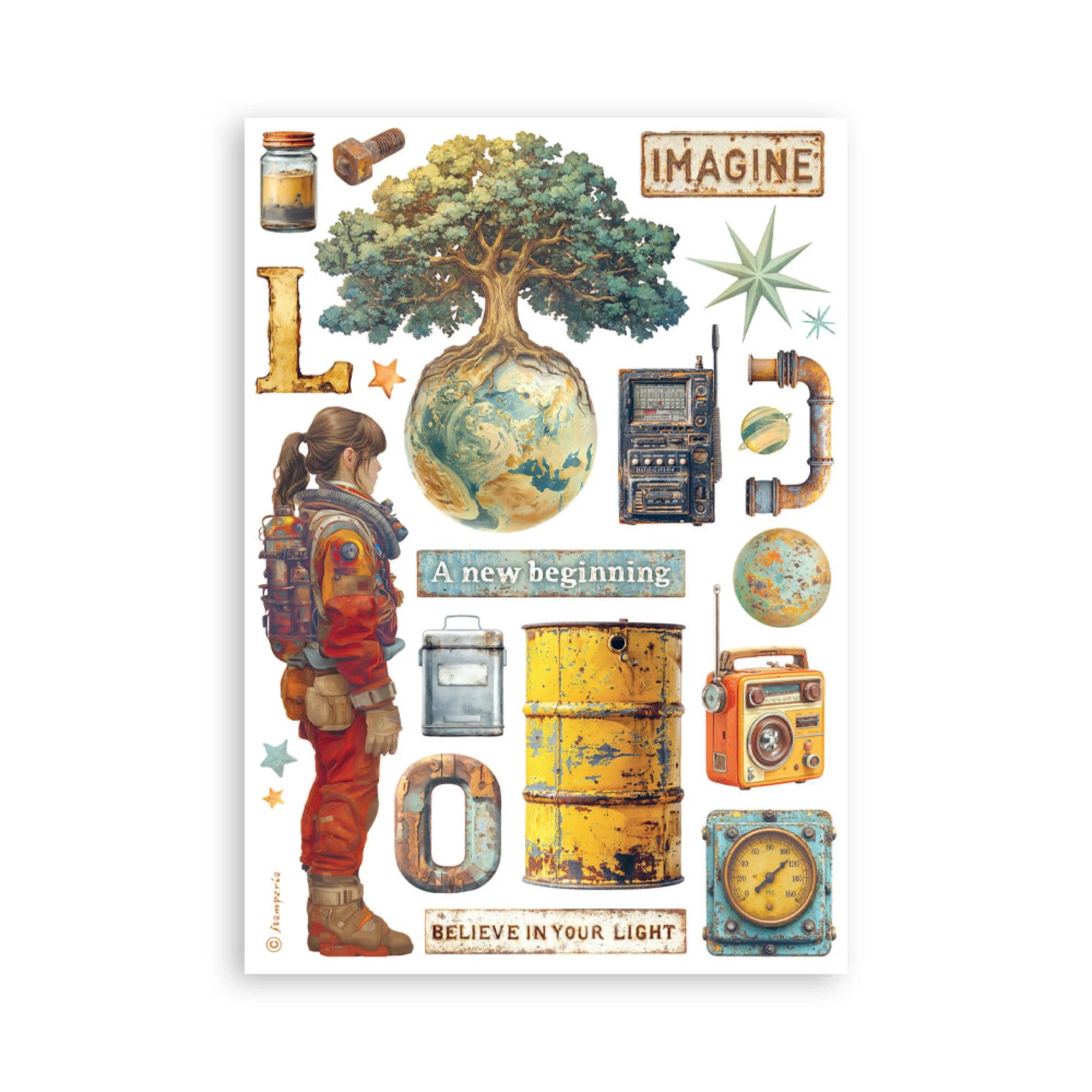 Stamperia - A New Beginning - Washi Pad A5