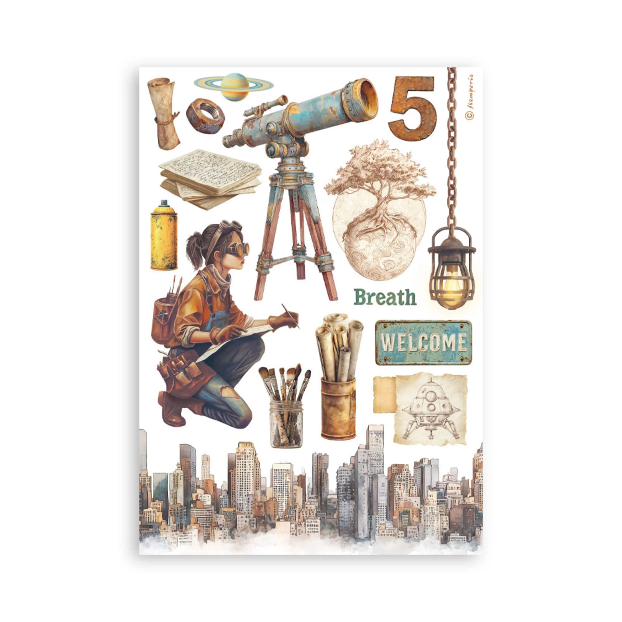 Stamperia - A New Beginning - Washi Pad A5