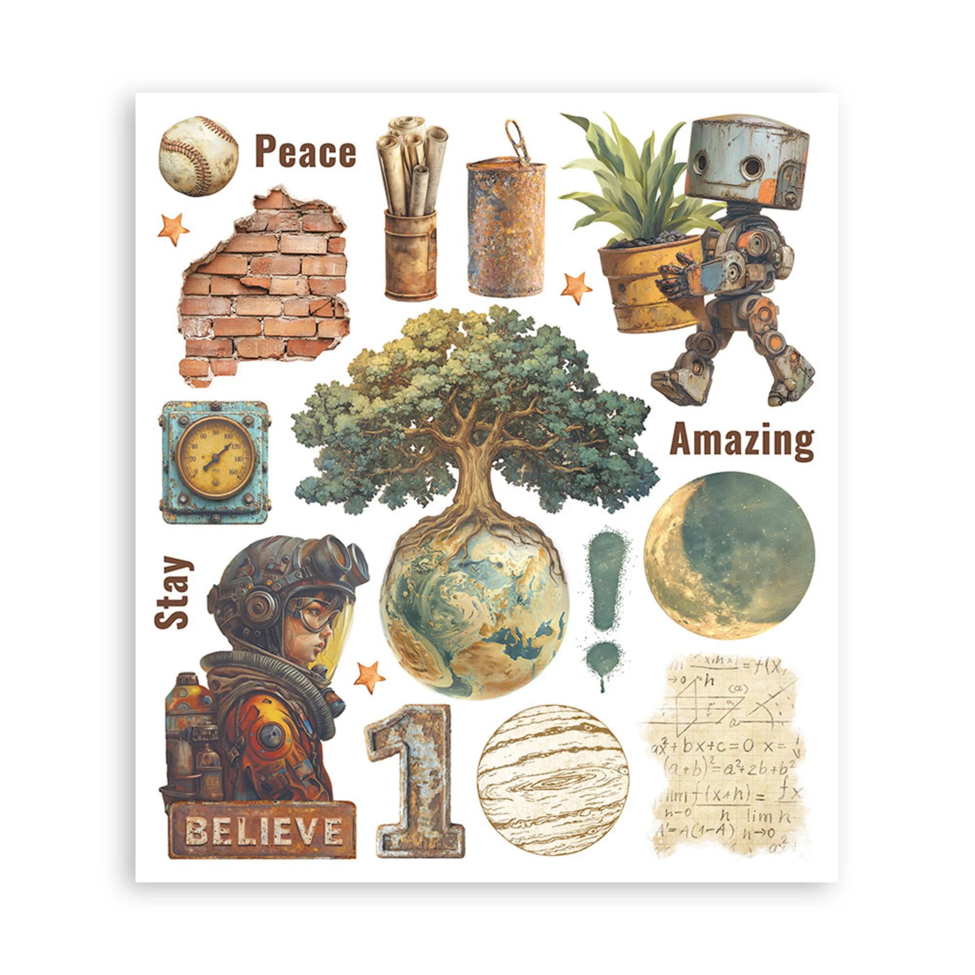 Stamperia - A New Beginning - Rub Ons Assortment - 20,5x23cm