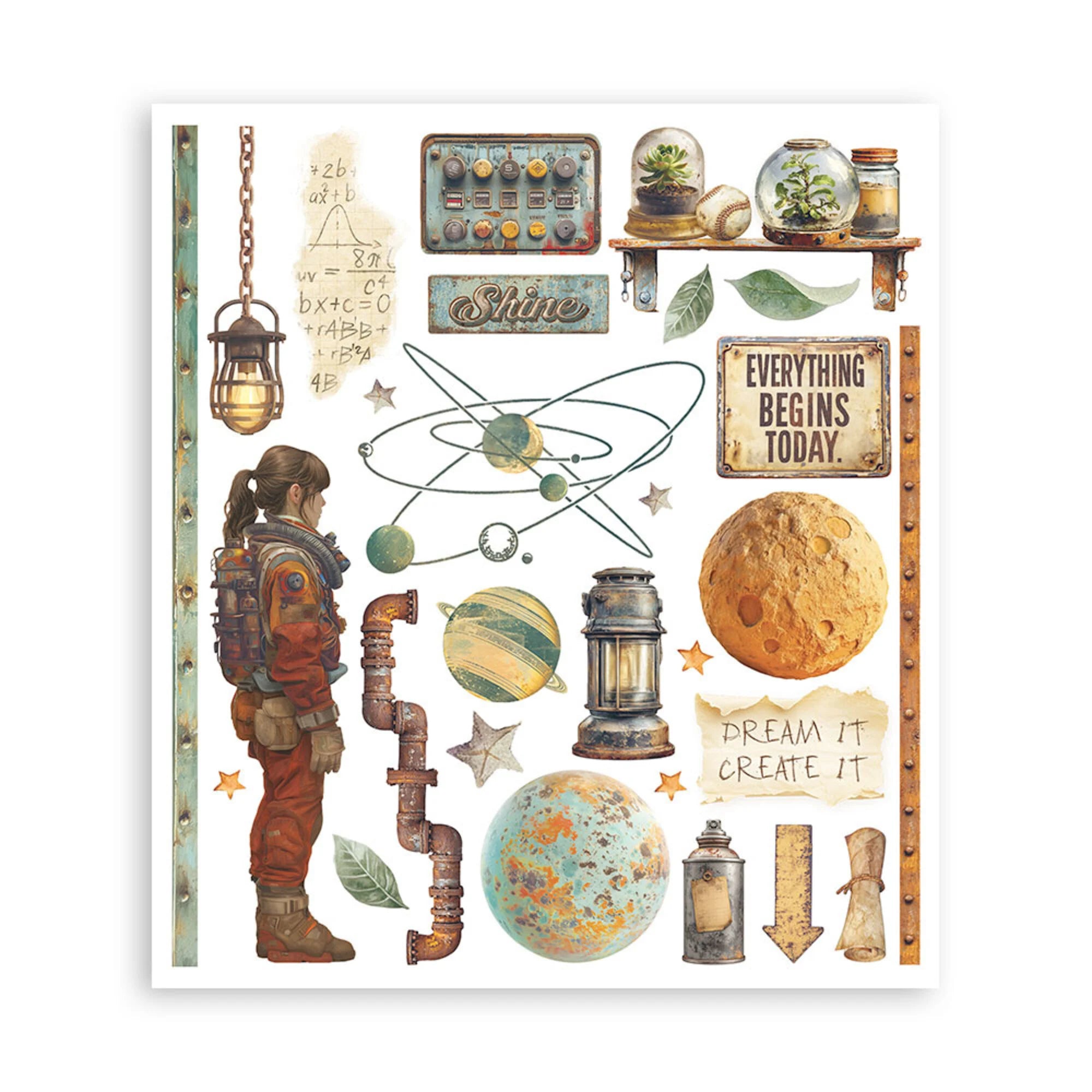 Stamperia - A New Beginning - Rub Ons Assortment - 20,5x23cm