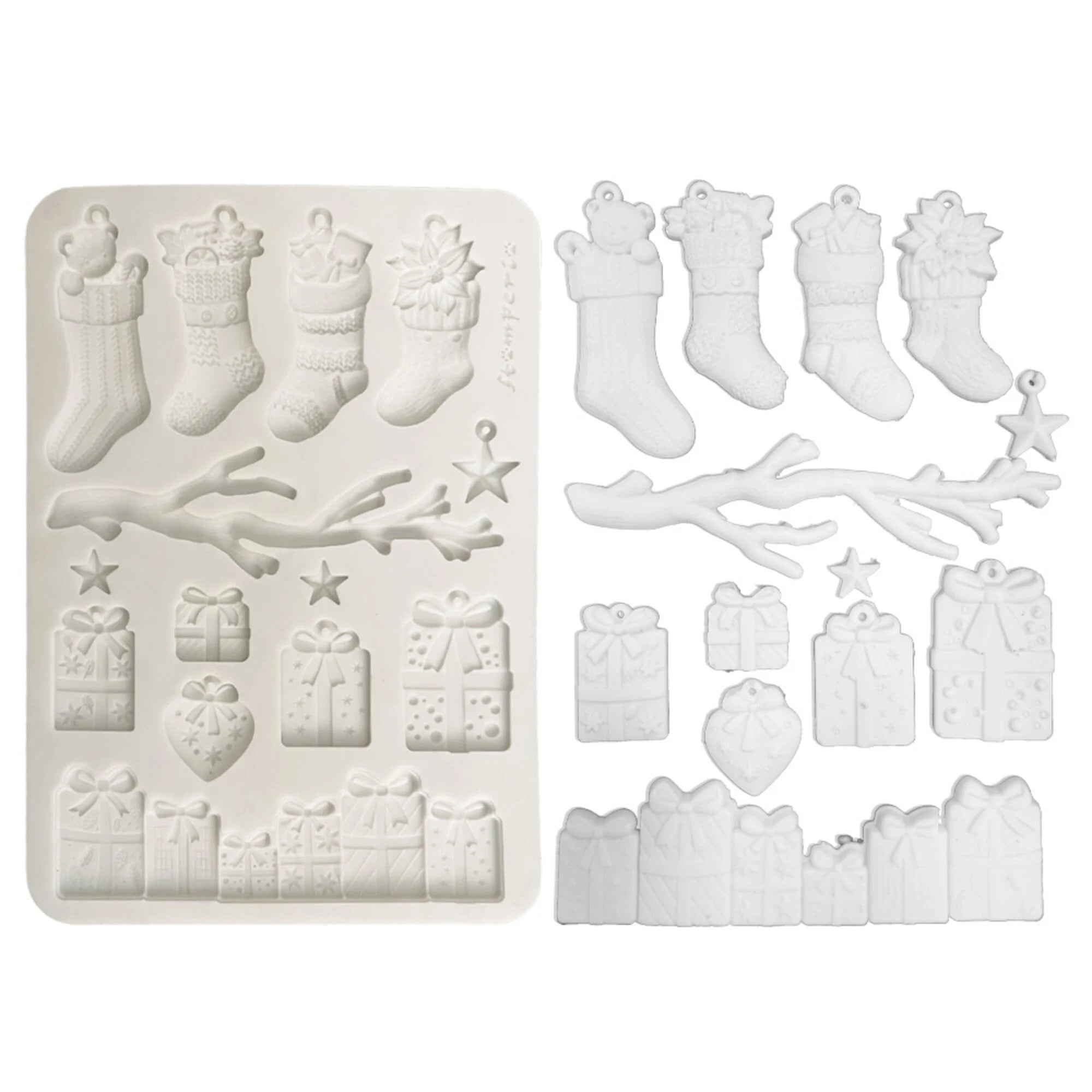 Stamperia - Silicon Moulds - Christmas Socks and Presents