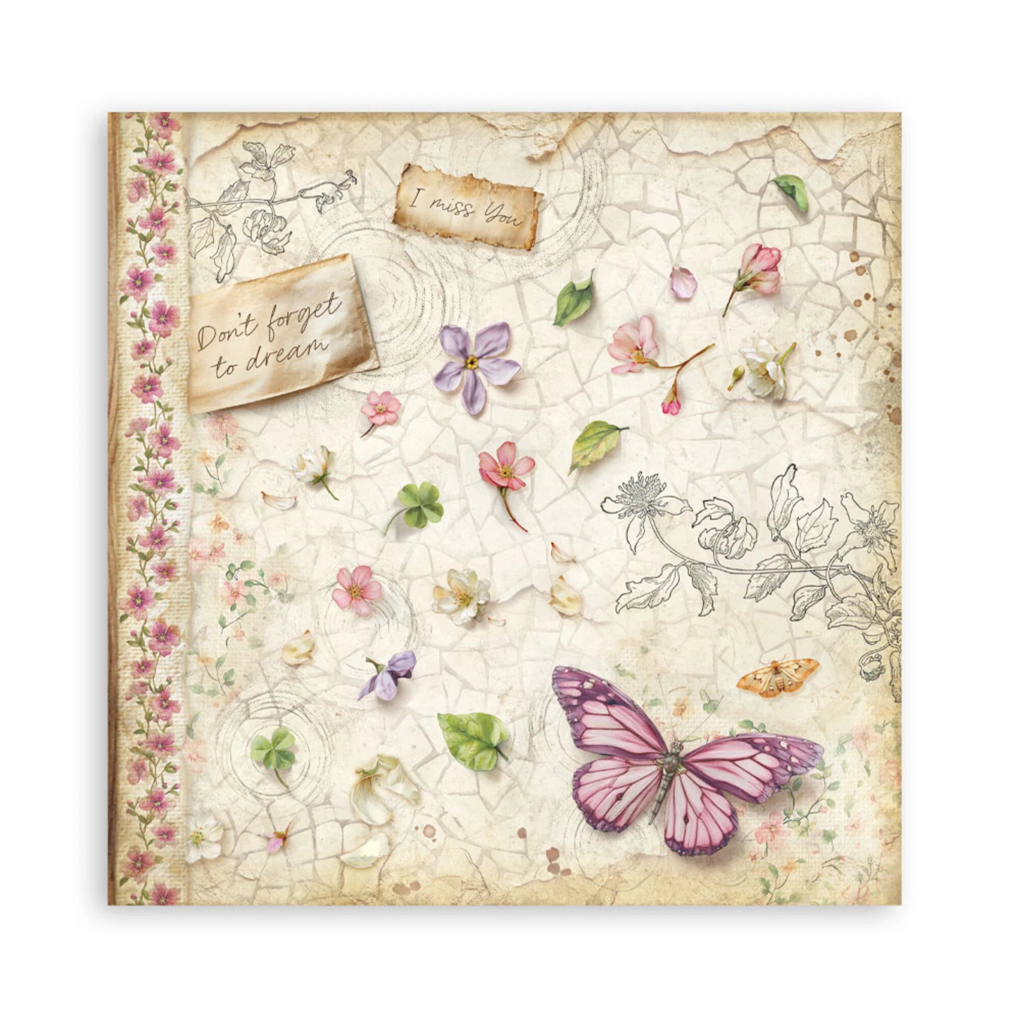 Stamperia  - All Around - Singled sided - Paper Pad  22 pk - 12 x 12"