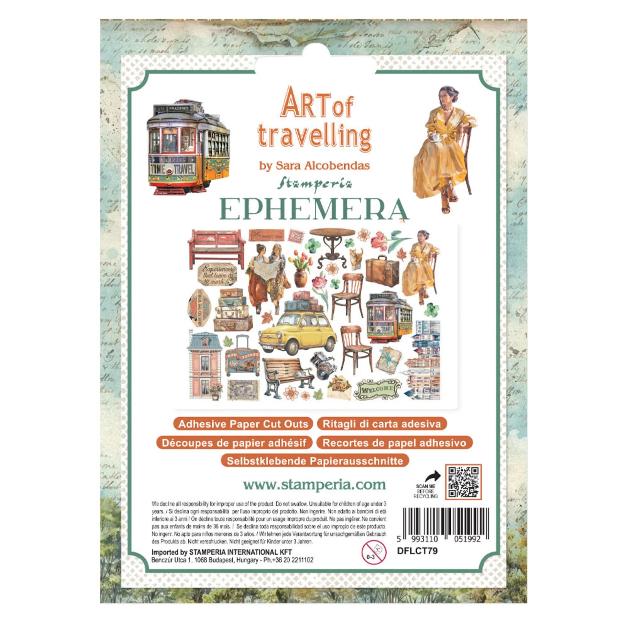 Stamperia  - Art of Travelling - Adhesive Ephemera