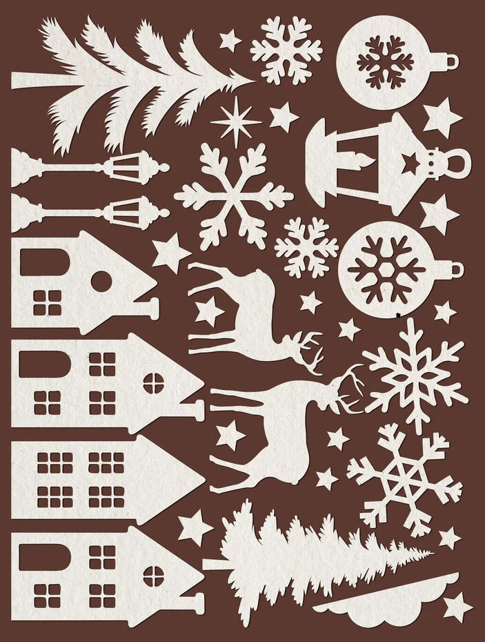 Stamperia - Christmas - Art Paper Shapes – Laser cuts