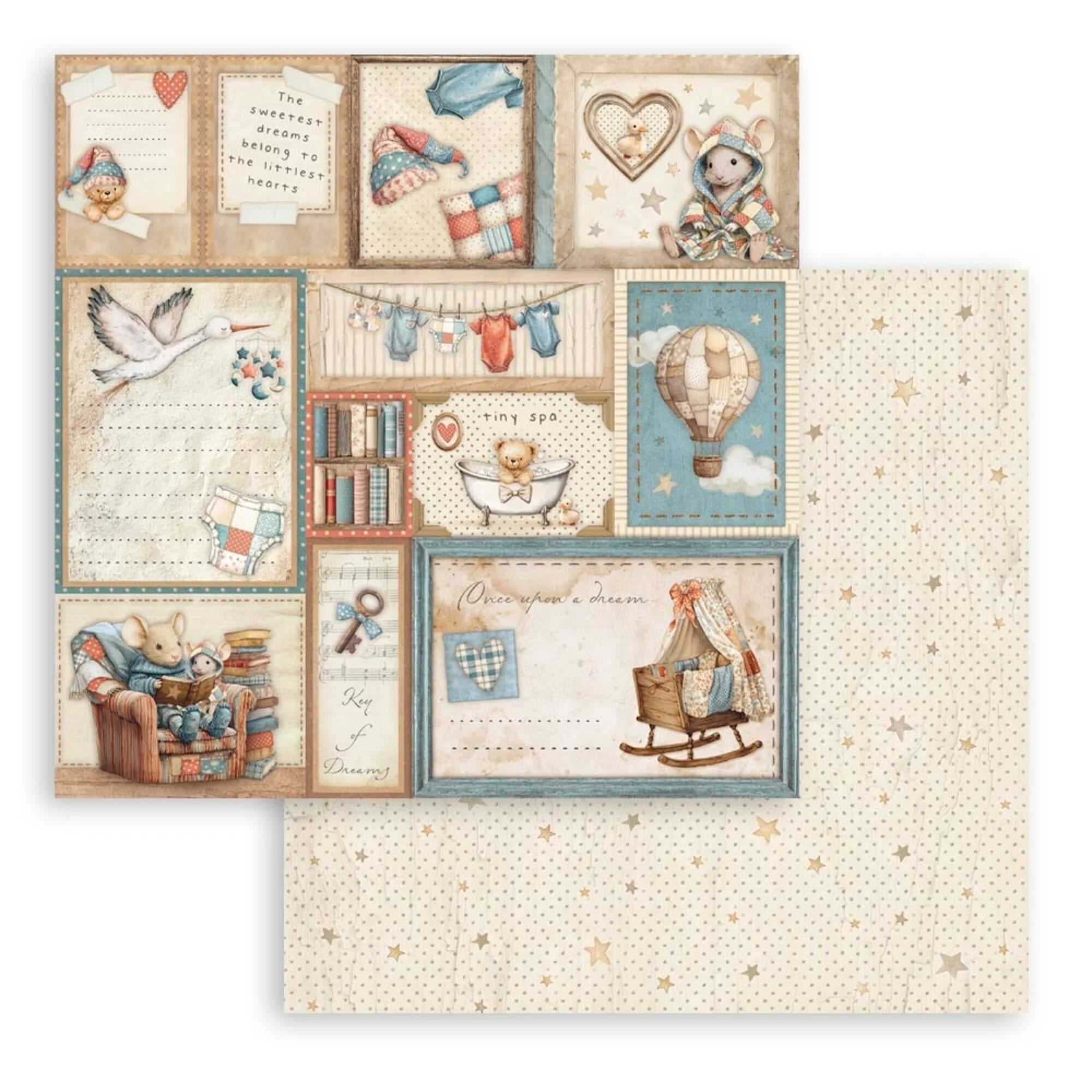 Stamperia - Baby  - Mini Paper Pad - 8 x 8" (6 sheets)