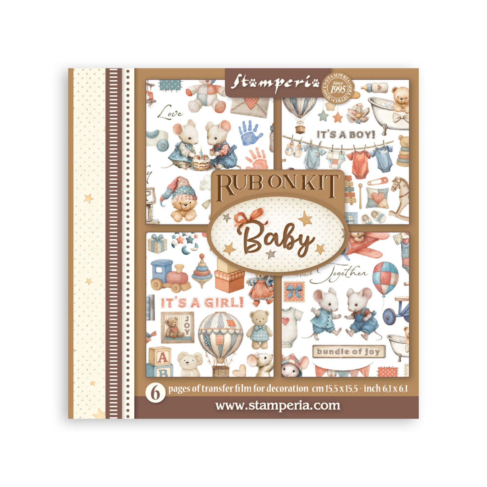 Stamperia - Baby - Rub ons kit - 15 x 15 cm