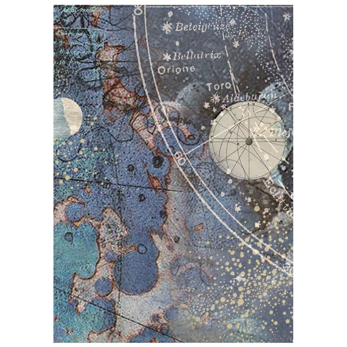 Stamperia - Cosmos - A6 Mini Rice Paper Backgrounds Selection by Cristina Radovan