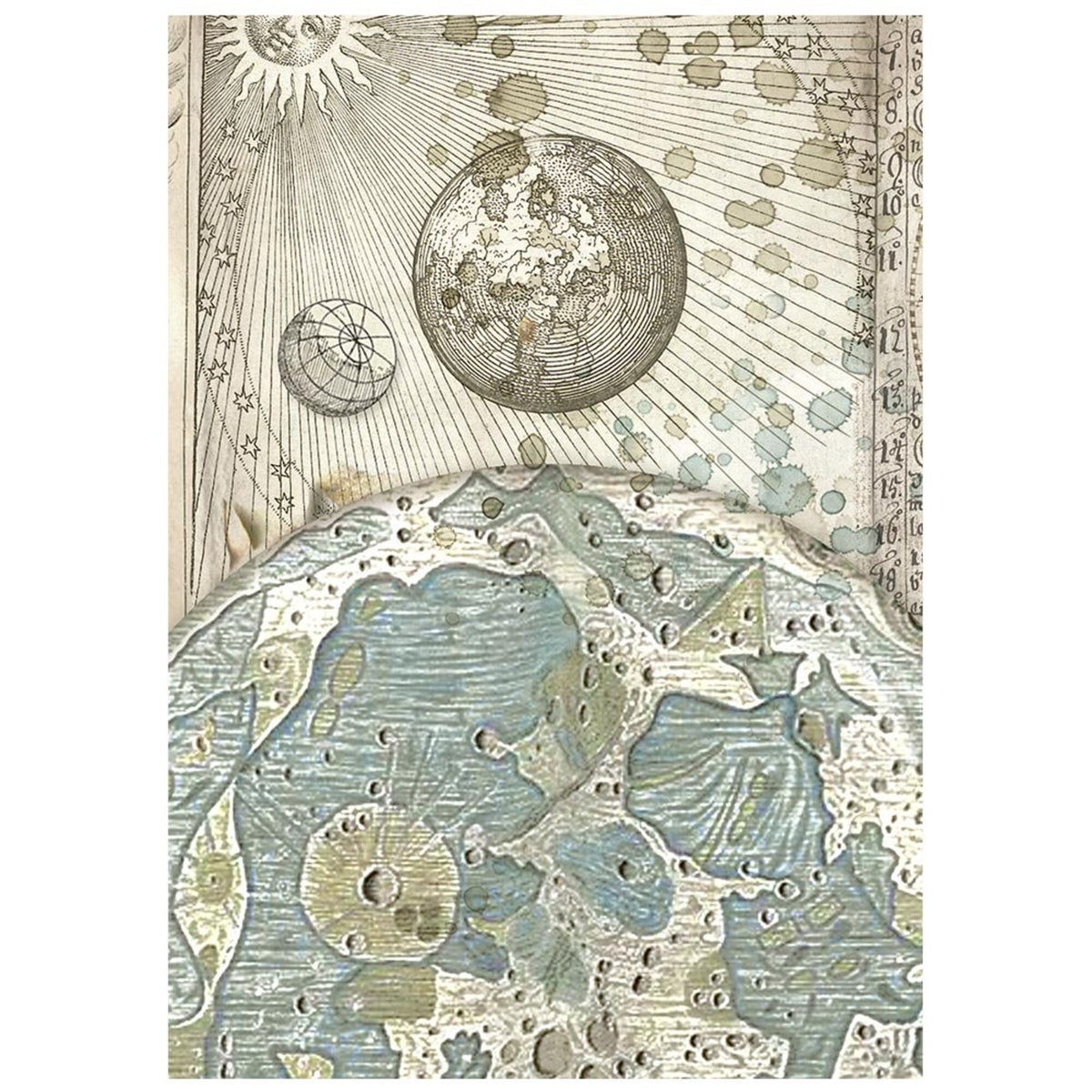 Stamperia - Cosmos - A6 Mini Rice Paper Backgrounds Selection by Cristina Radovan