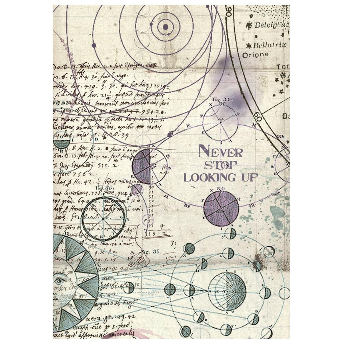 Stamperia - Cosmos - A6 Mini Rice Paper Backgrounds Selection by Cristina Radovan