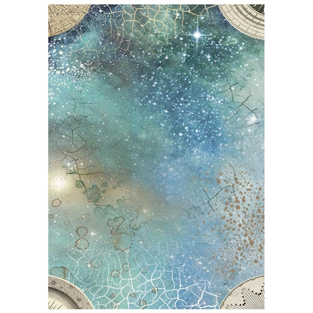 Stamperia - Cosmos - A6 Mini Rice Paper Backgrounds Selection by Cristina Radovan