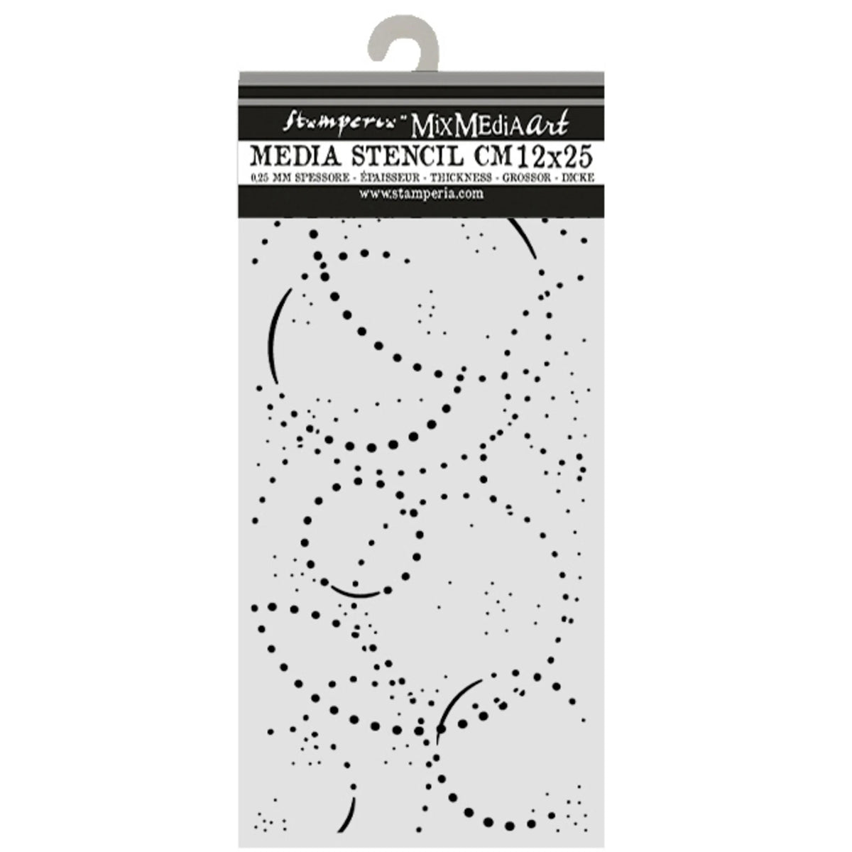 Stamperia - Cosmos - Thick Stencils 12x25cm - Ink Orbits by Cristina Radovan