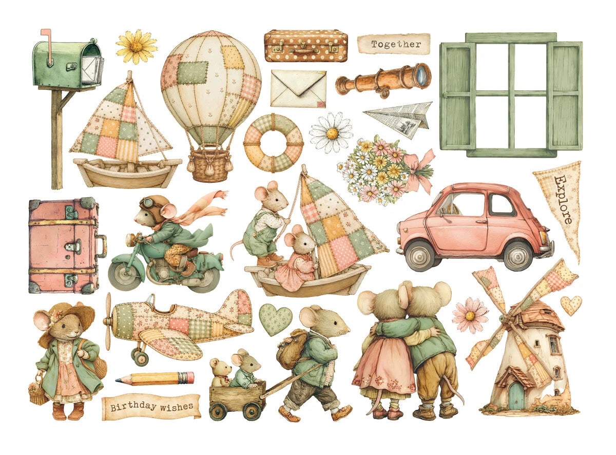 Stamperia  - Cozy Family - Adhesive Ephemera
