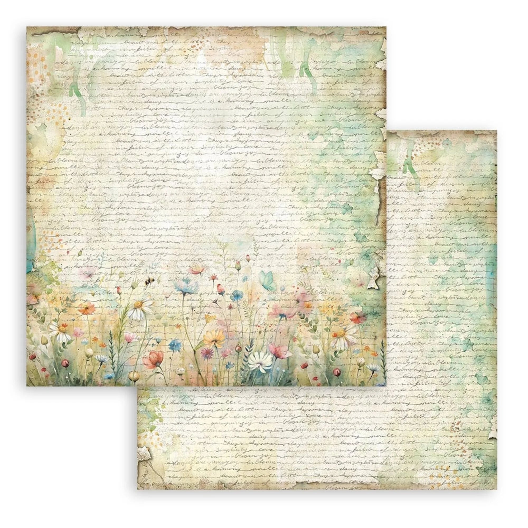Stamperia - Daisy Art  - Handmade letter with flowers -  12 x 12"