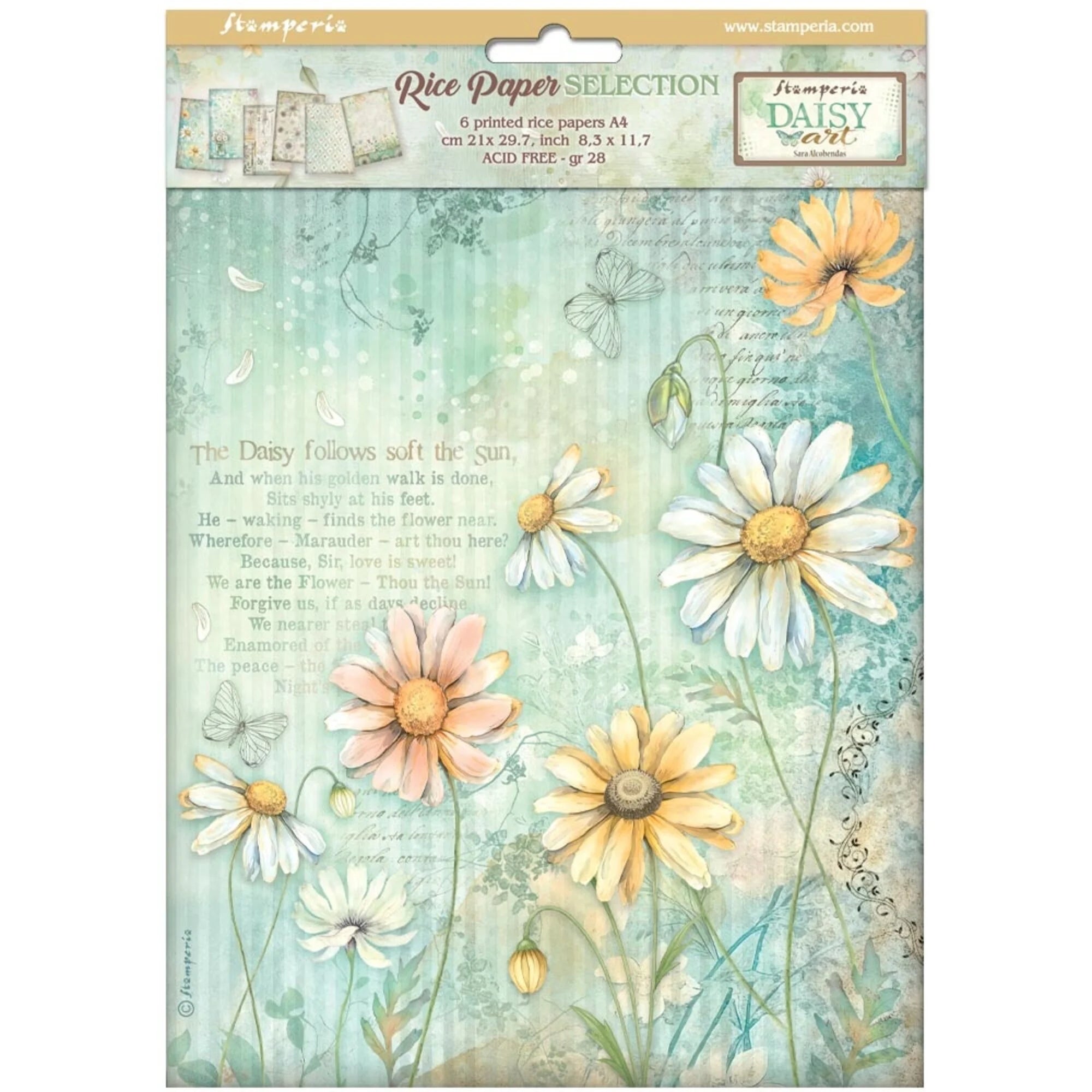 Stamperia - Daisy Art - Rice Paper Selection A4