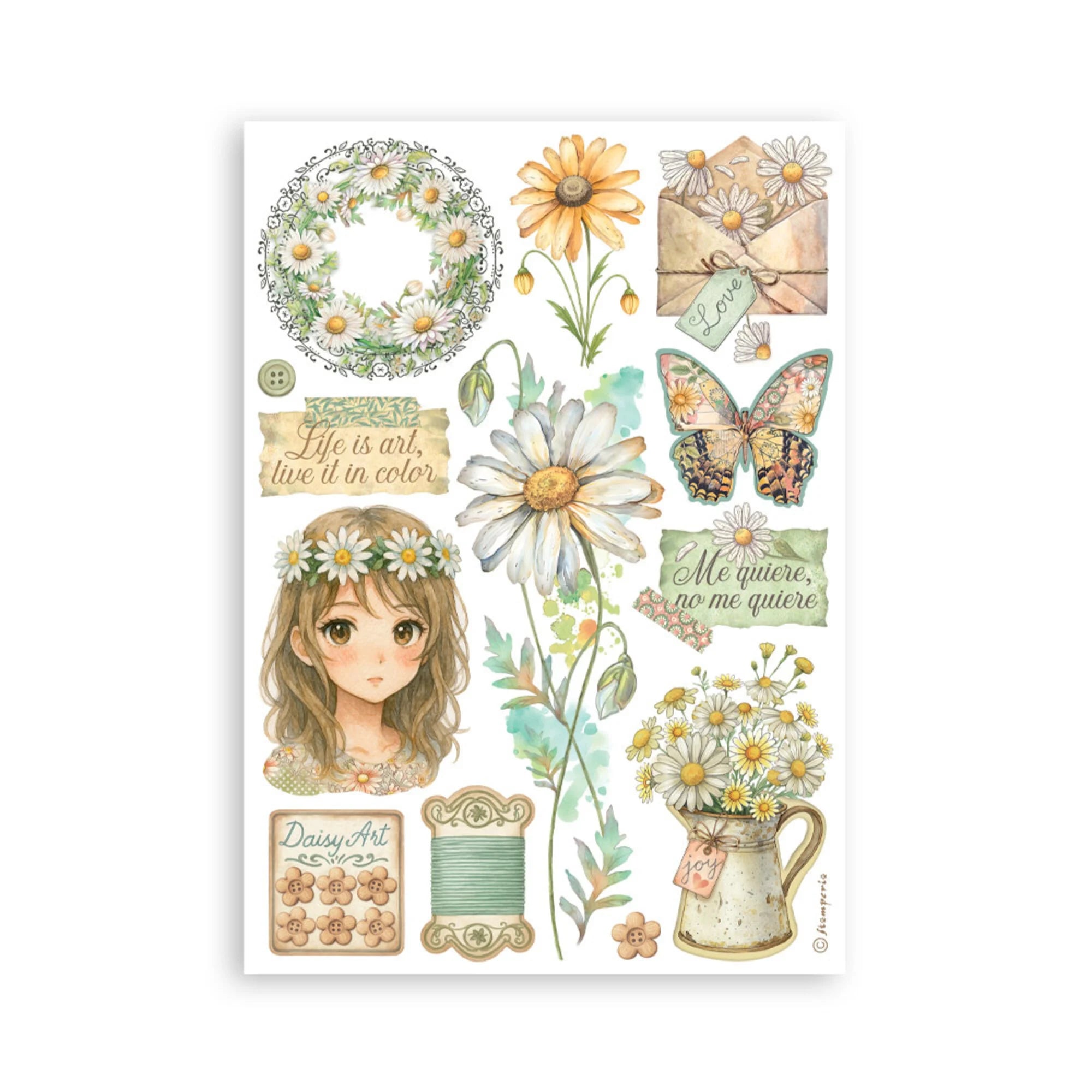Stamperia - Daisy Art - Washi Pad A5