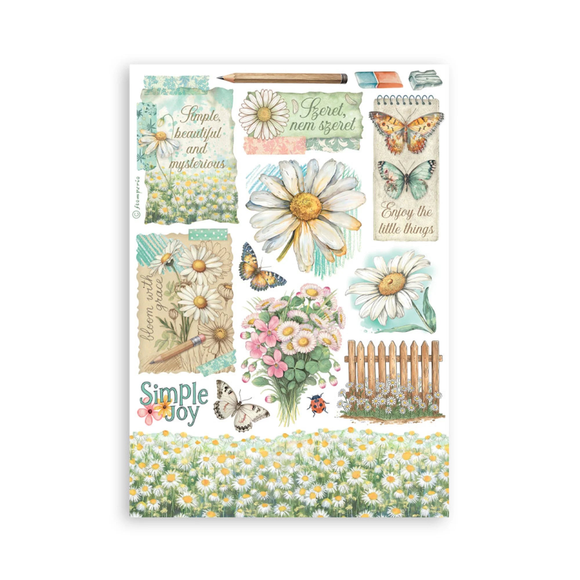 Stamperia - Daisy Art - Washi Pad A5