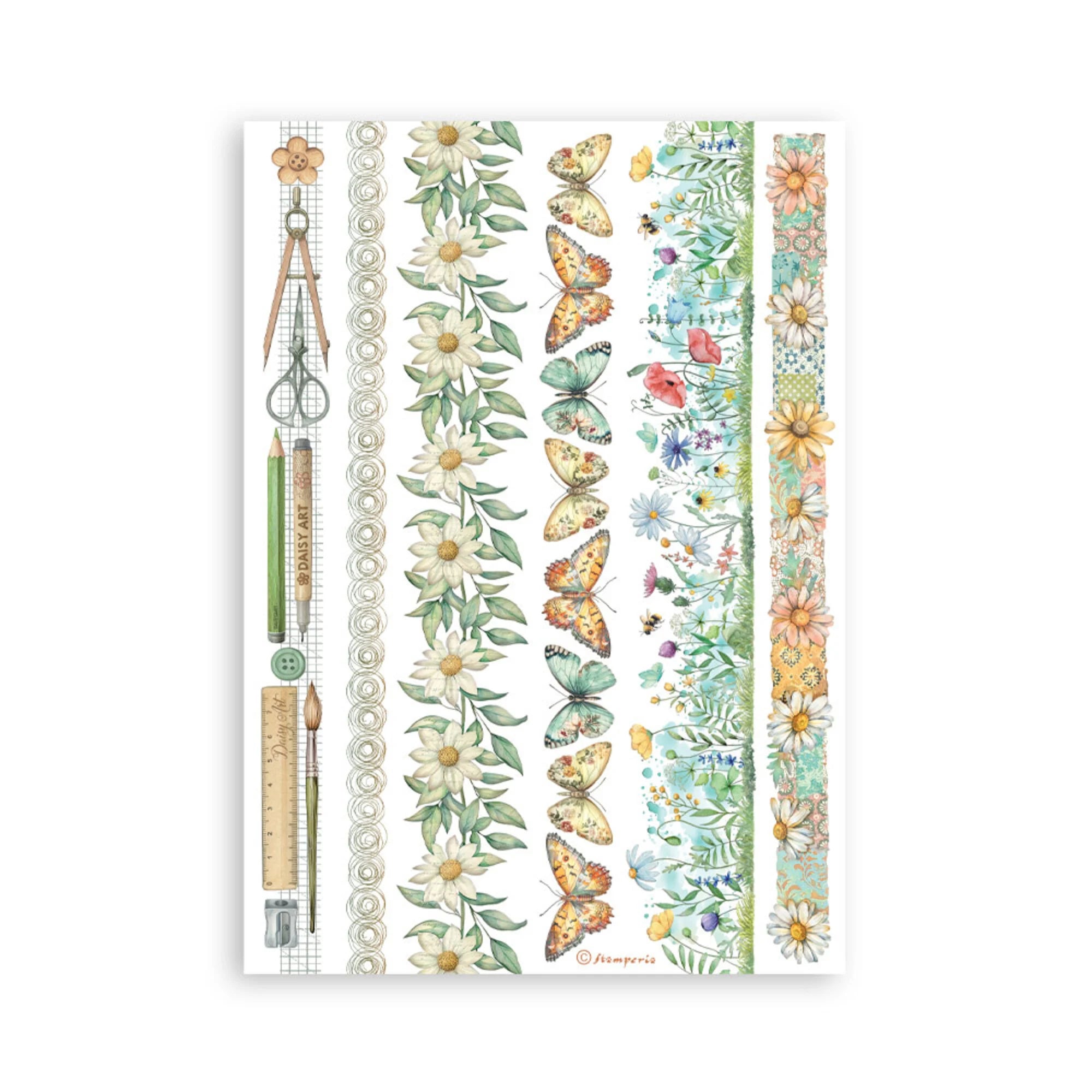 Stamperia - Daisy Art - Washi Pad A5