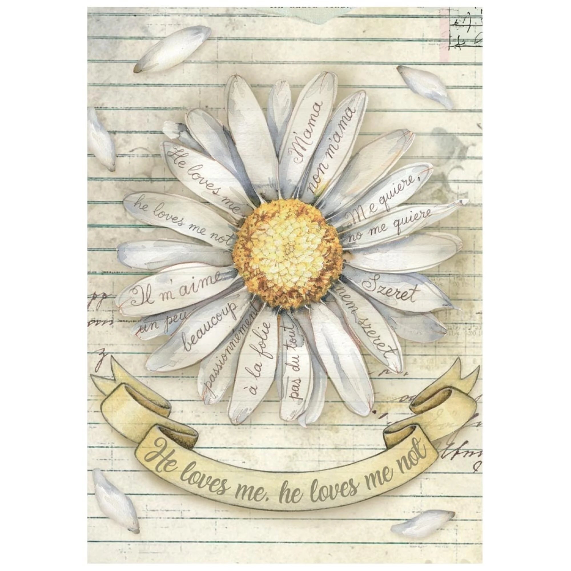 Stamperia - Daisy Art - Mini Rice Paper - Rice Paper pack  A6