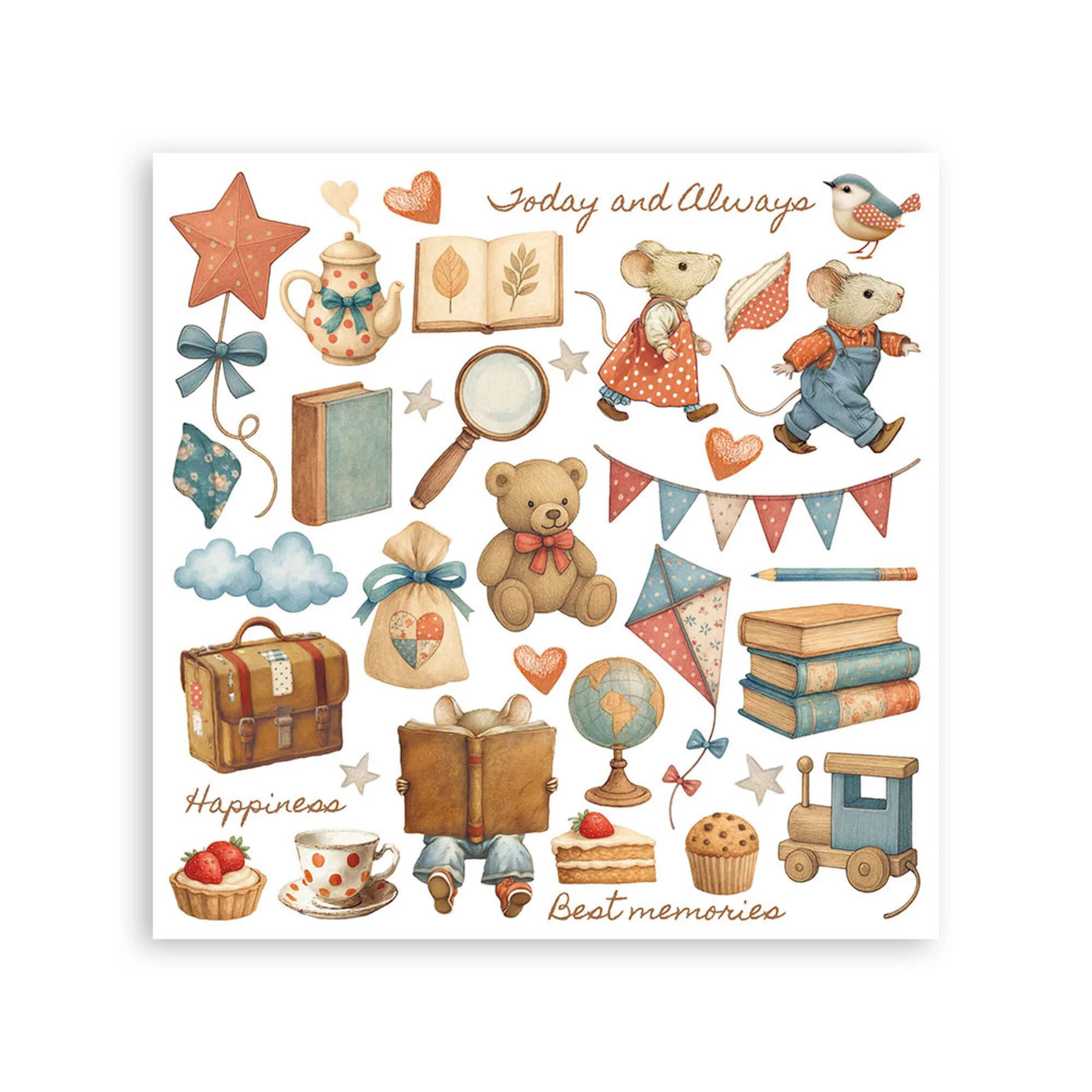 Stamperia - Family - Rub ons kit - 15 x 15 cm