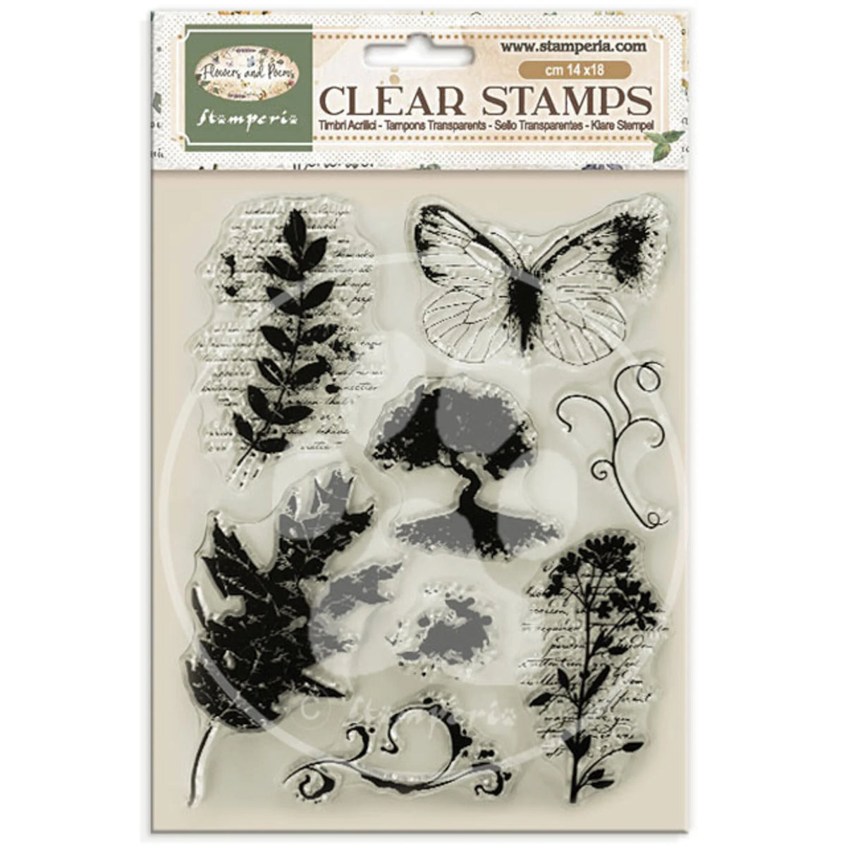 Stamperia - Flowers and Poems - 14x18 cm - Clear Stamp