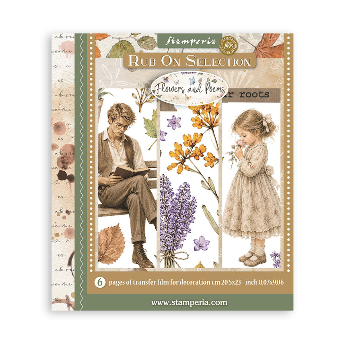 Stamperia - Flowers and Poems - Rub ons - 20,5 x 23 cm