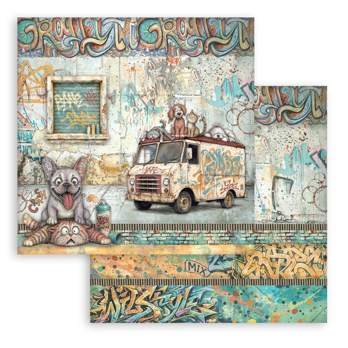 Stamperia - Furry Friends 2 - Paper Pad - 12 x 12"