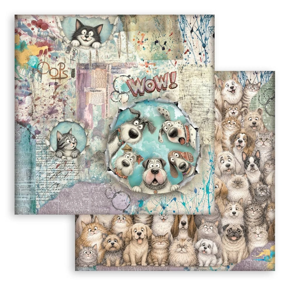 Stamperia - Furry Friends 2 - Paper Pad - 12 x 12"