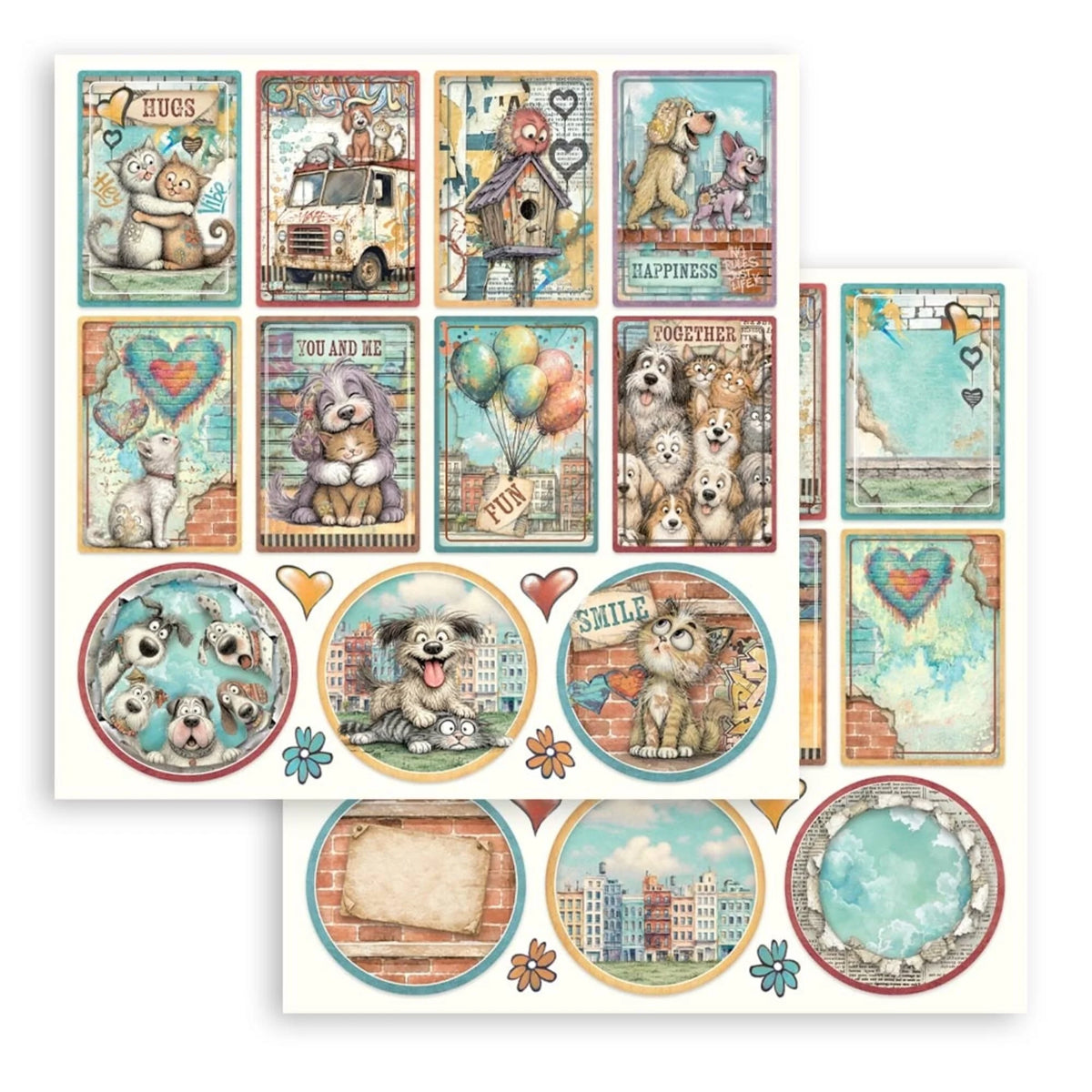 Stamperia - Furry Friends 2 - Paper Pad - 12 x 12"