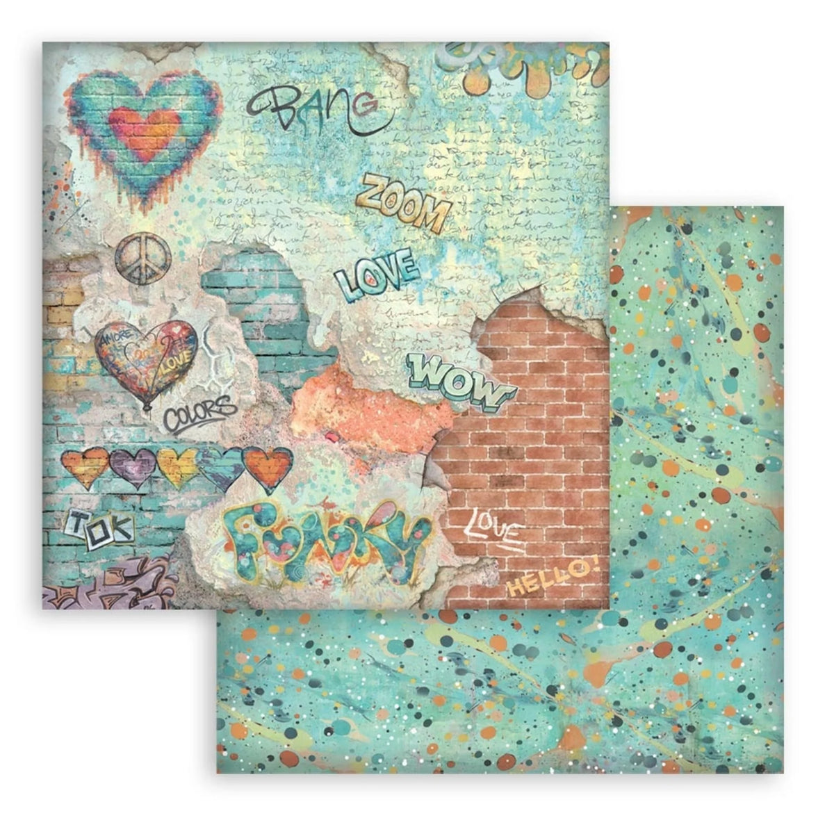 Stamperia - Furry Friends 2 - Maxi Background Selection - Paper Pad - 8 x 8"