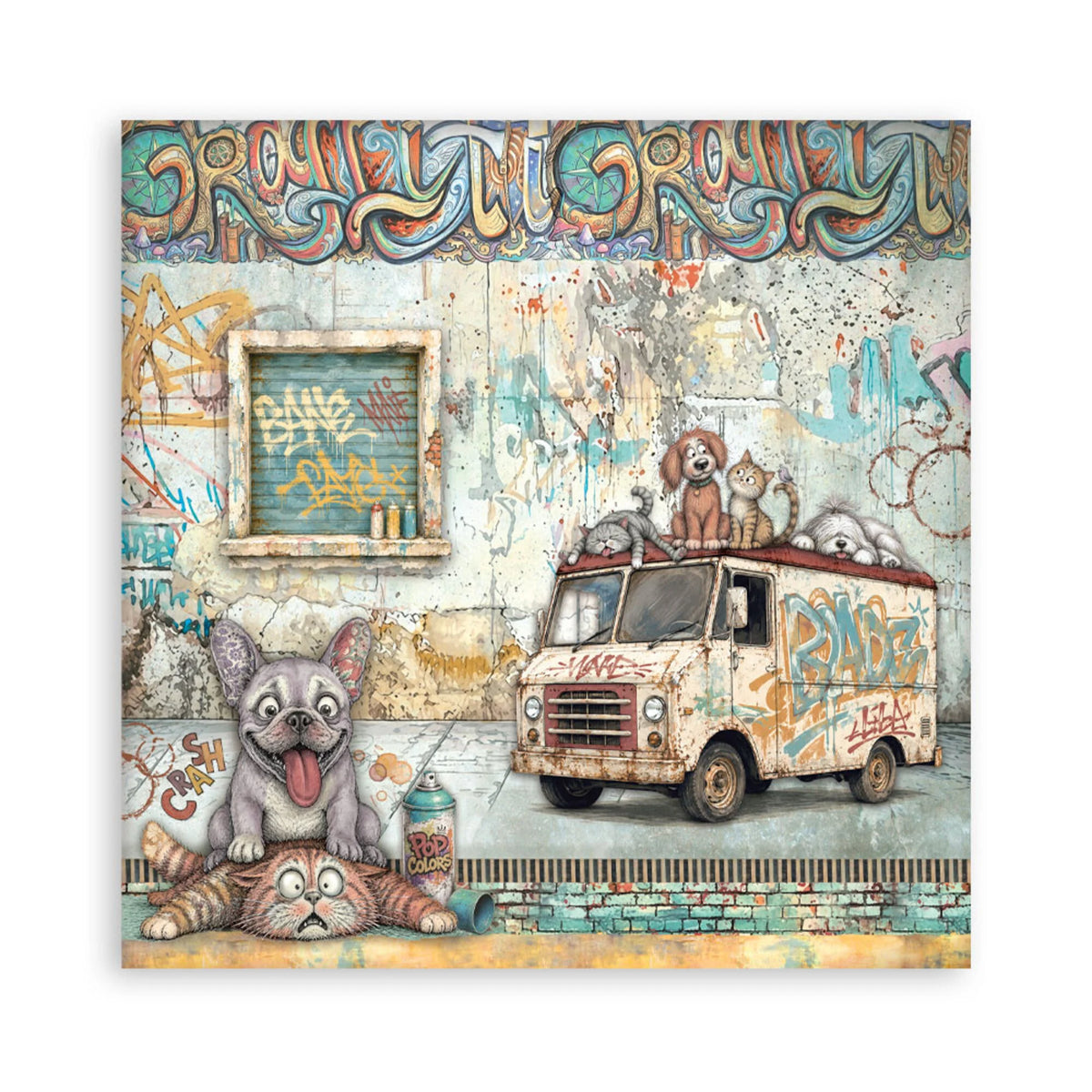 Stamperia - Furry Friends 2 - (Single Face) Paper Pad (22ark)  - 8 x 8"
