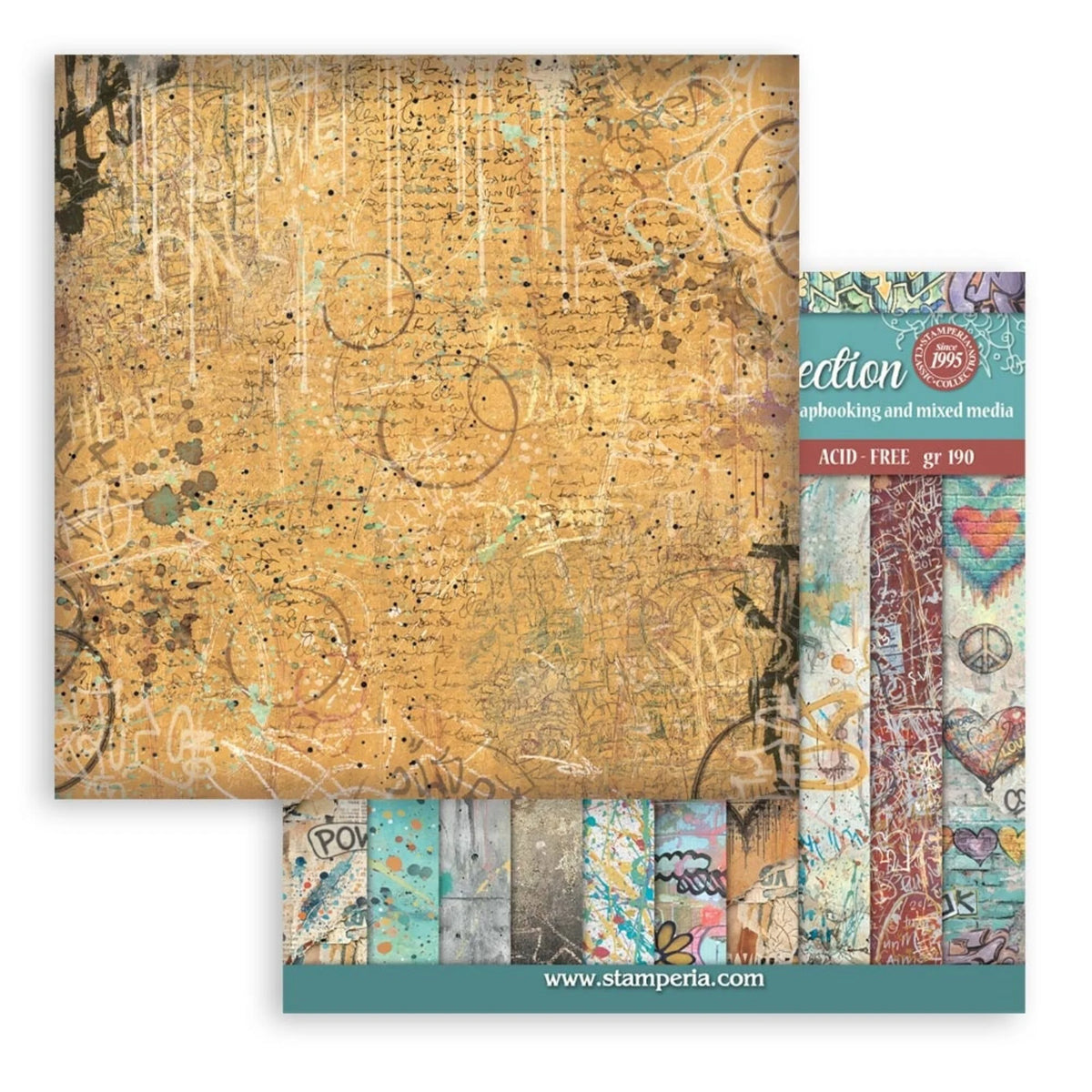 Stamperia - Furry Friends 2 - Maxi Background Selection - Paper Pad - 8 x 8"