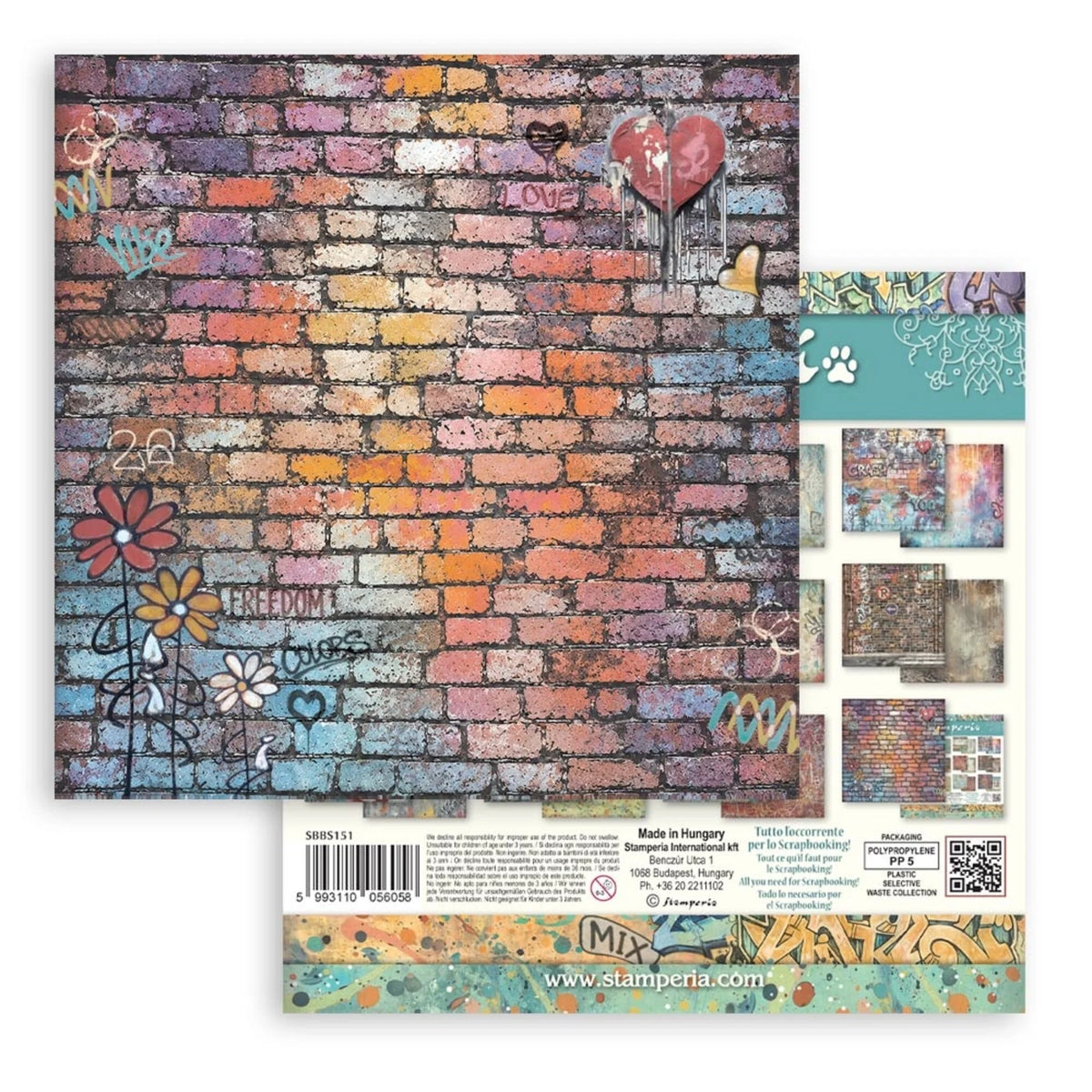 Stamperia - Furry Friends 2 - Maxi Background Selection - Paper Pad - 8 x 8"