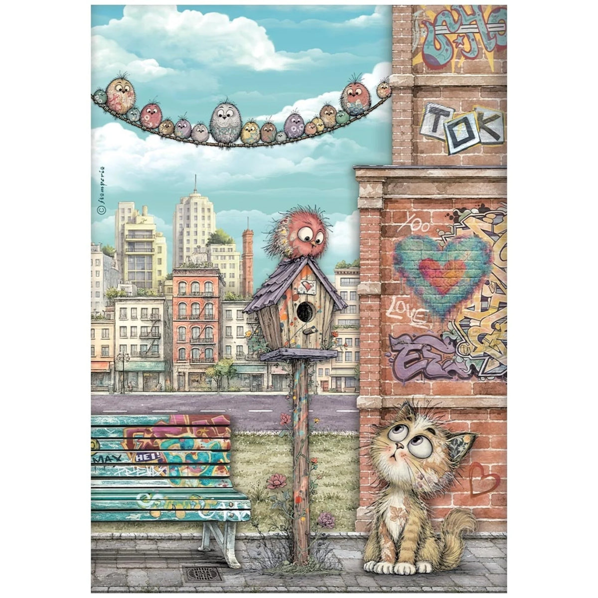 Stamperia - Furry Friends 2 - A4 Rice Paper Selection by Antonis Tzanidakis