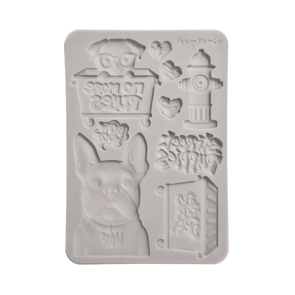 Stamperia - Furry Friends 2 A5 Silicon Mould Dogs by Antonis Tzanidakis
