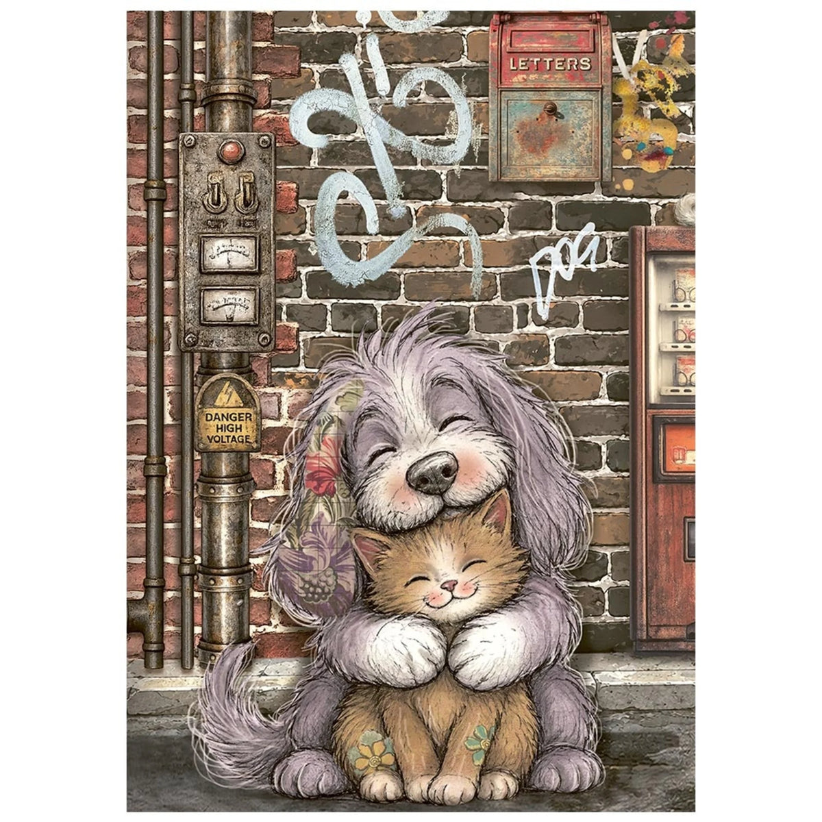 Stamperia - Furry Friends 2 - A6 Mini Rice Paper Selection by Antonis Tzanidakis