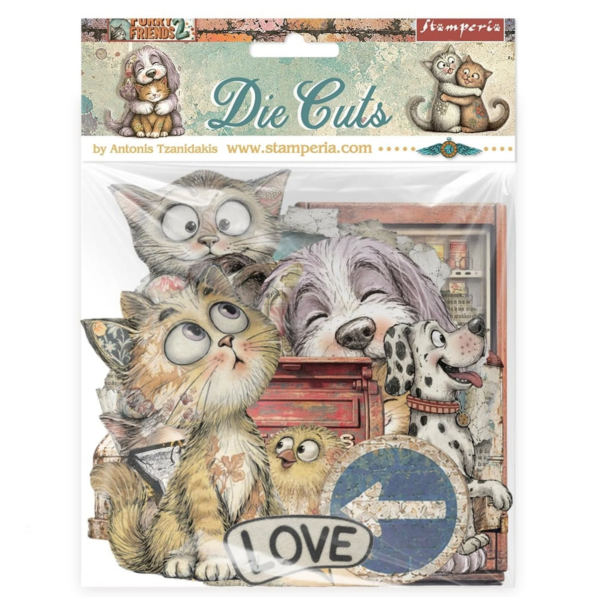 Stamperia - Furry Friends 2 - Die Cuts Assorted by Antonis Tzanidakis