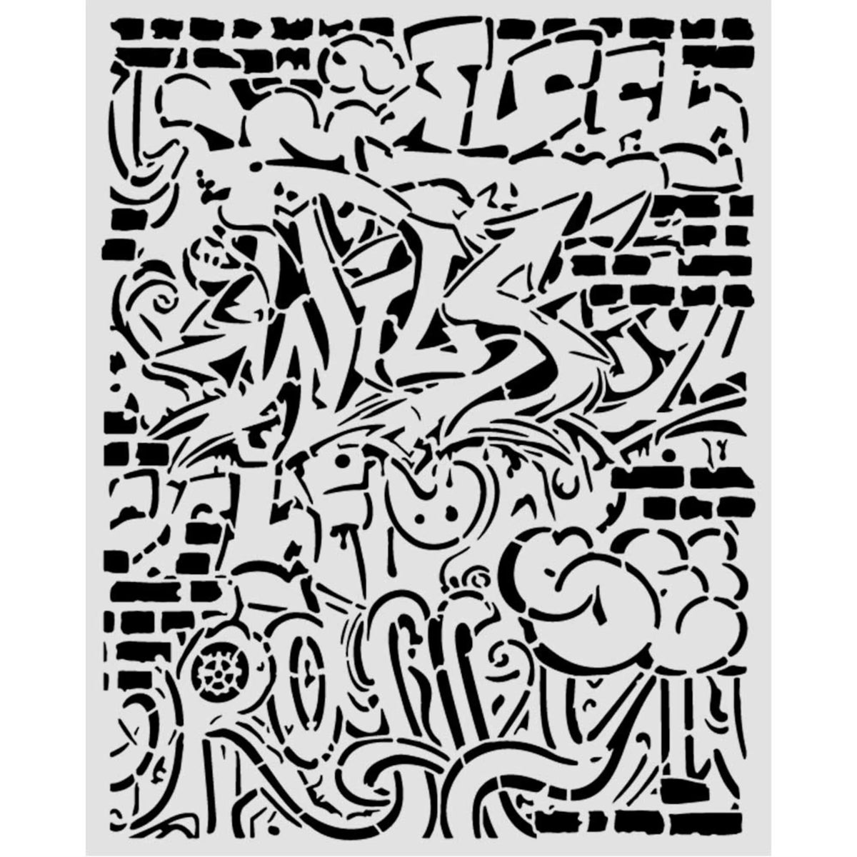 Stamperia - Furry Friends 2 - Thick Stencils 20x25cm - Graffiti by Antonis Tzanidakis