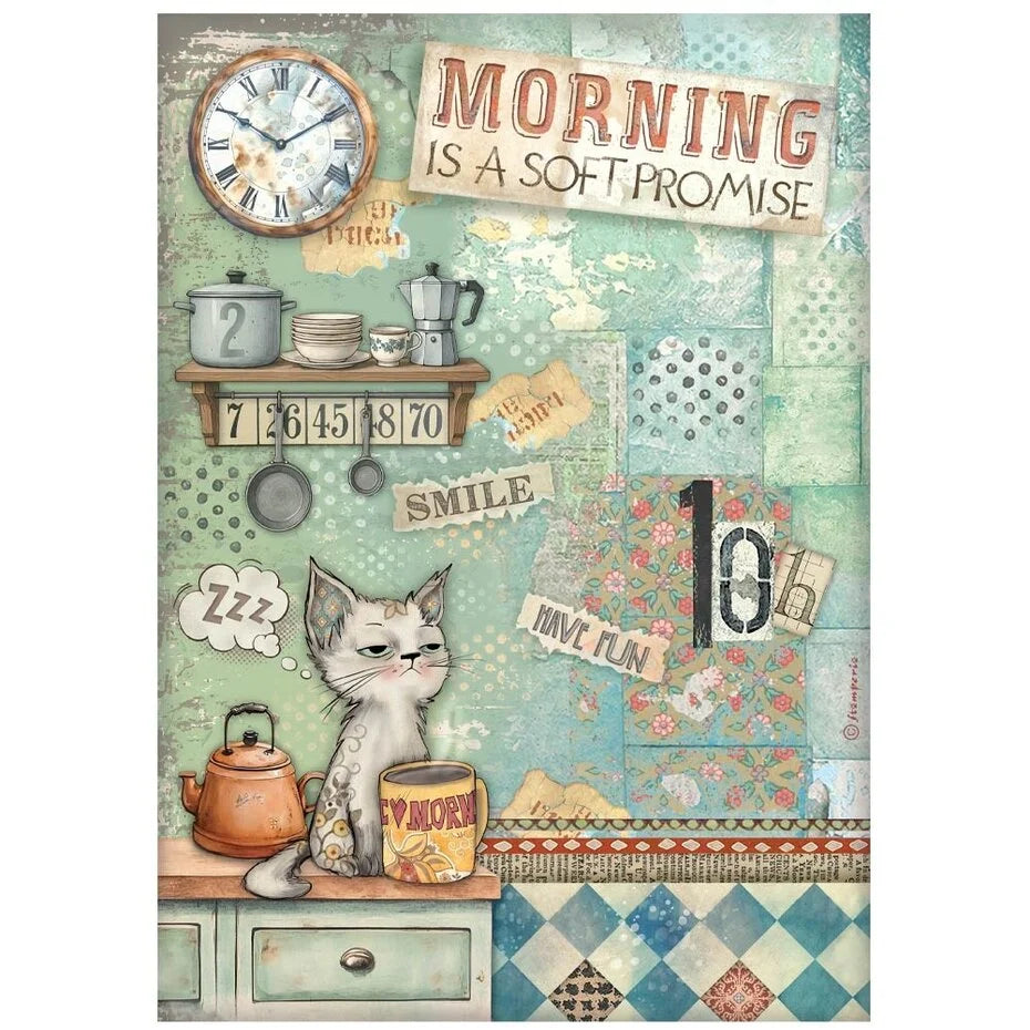 Stamperia - Furry Friends -  Morning is a soft Promise - Rice Paper A4