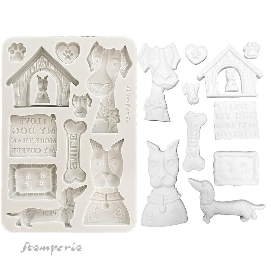Stamperia - Silicon Mould - Furry Friends - I Love my Dog