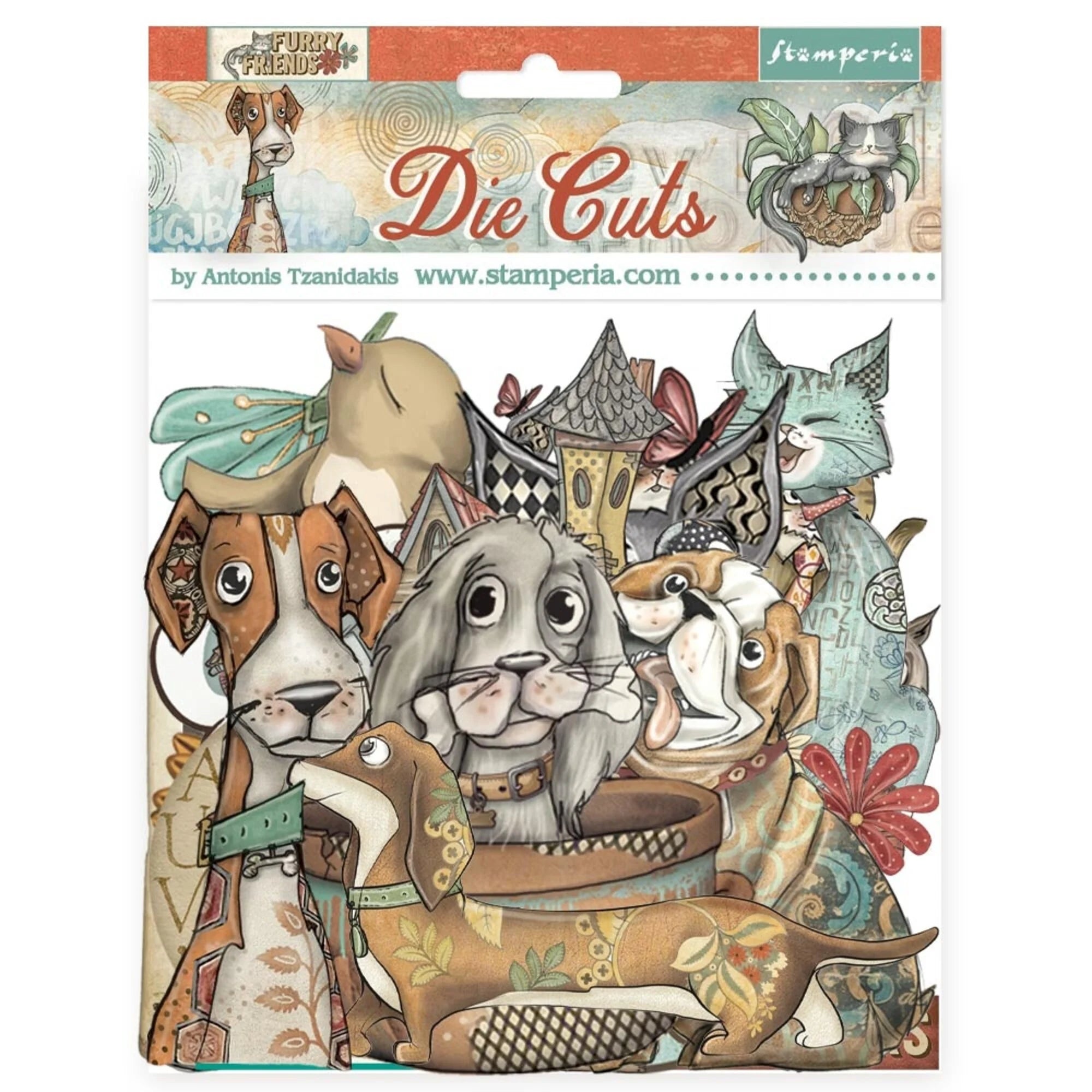 Stamperia  - Furry Friends - Chipboard Die Cuts