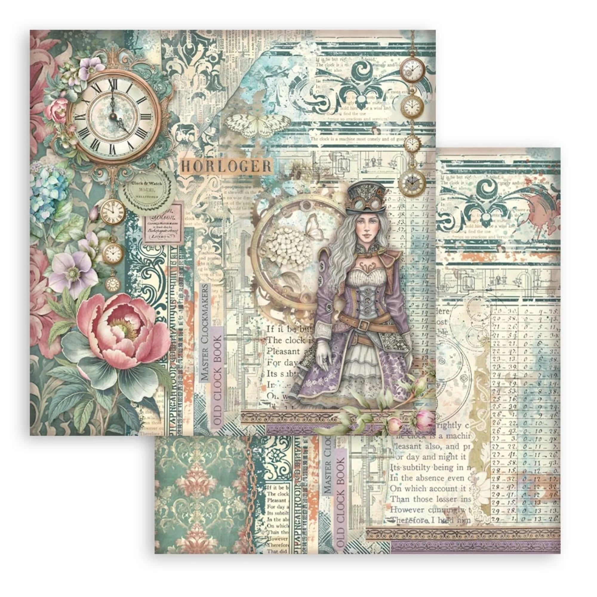 Stamperia  - Gardens of time - Paper Pad 12 x 12" (10ark)