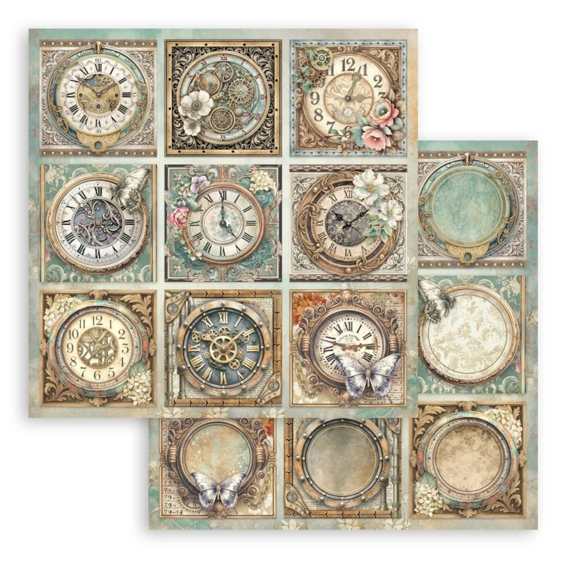 Stamperia  - Gardens of time - Paper Pad 12 x 12" (10ark)