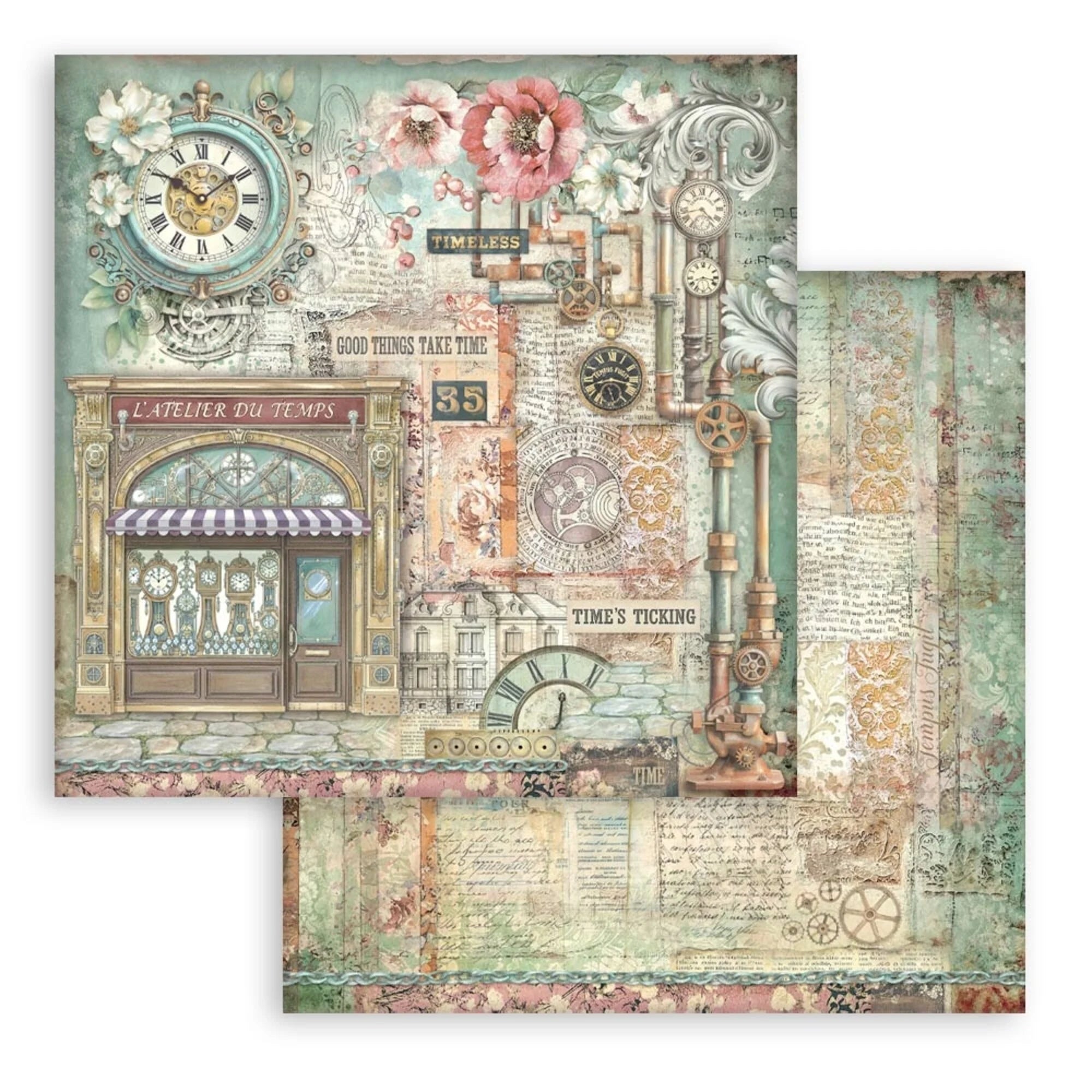 Stamperia  - Gardens of time - Paper Pad 12 x 12" (10ark)