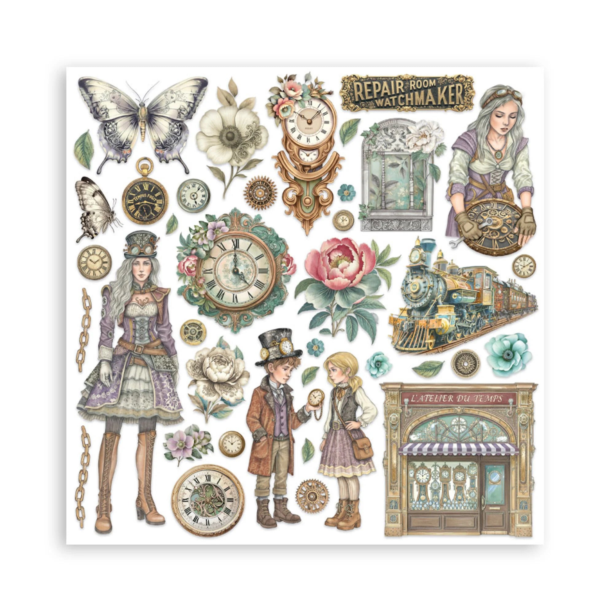 Stamperia  - Gardens of time - Paper Pad 12 x 12" (10ark)