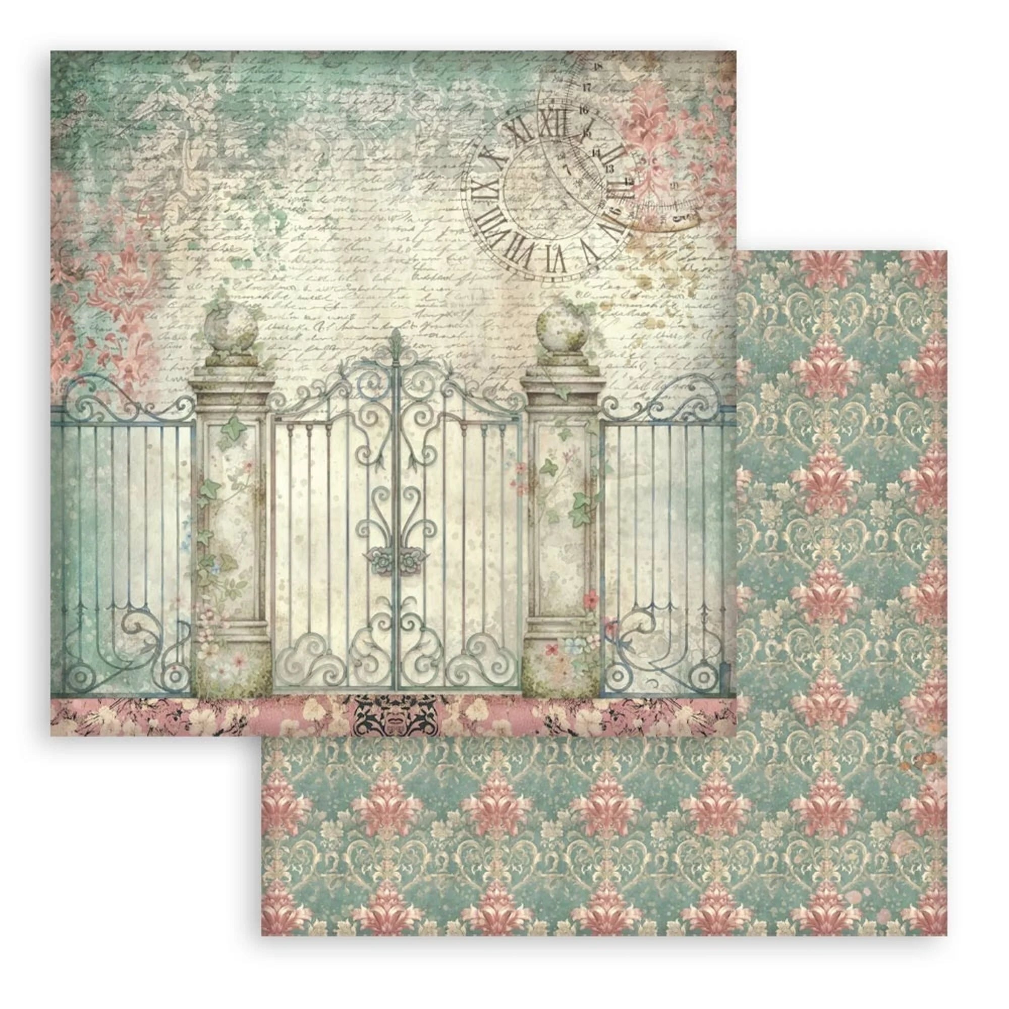 Stamperia - Gardens of time - Background Selection - Paper Pad - 12 x 12"